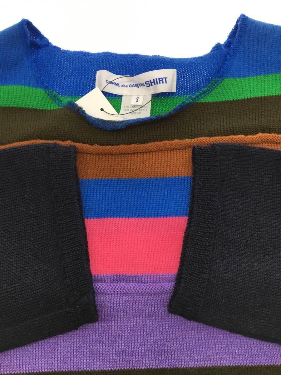 Comme des Garcons × Comme des Garcons SHIRT Striped Wool Knit Sweater Size US S / EU 44-46 / 1 - 4 Thumbnail