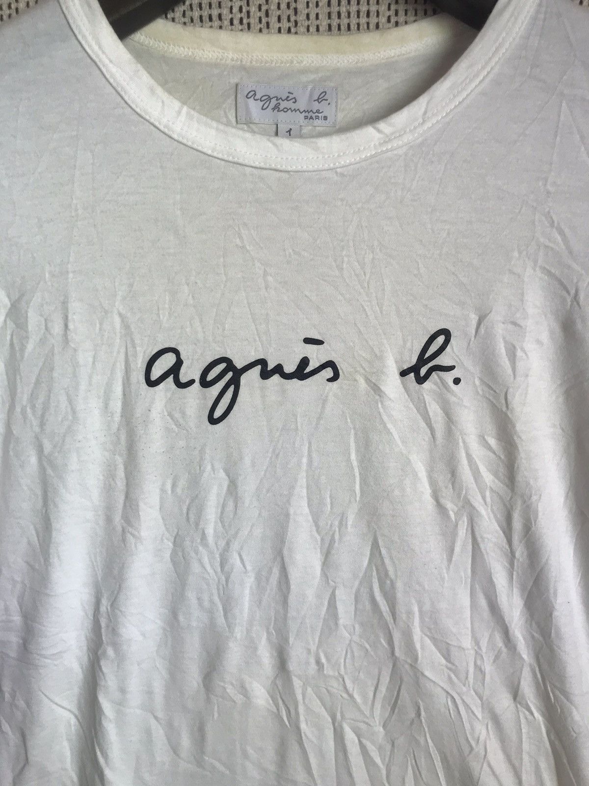 Vintage × agnes b. ‼️AGNES B HOMME PARIS TSHIRT SPELLOUT‼️ Size US M / EU 48-50 / 2 - 2 Thumbnail
