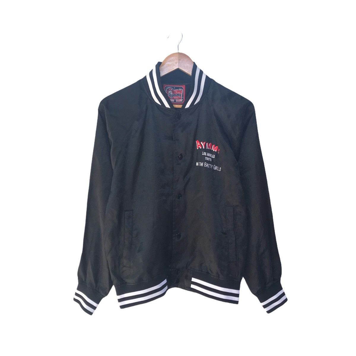 Japanese Brand Vintage Sukajan Jacket Embroidery Aymmy Batty Girl Varsity Size US M / EU 48-50 / 2 - 2 Thumbnail