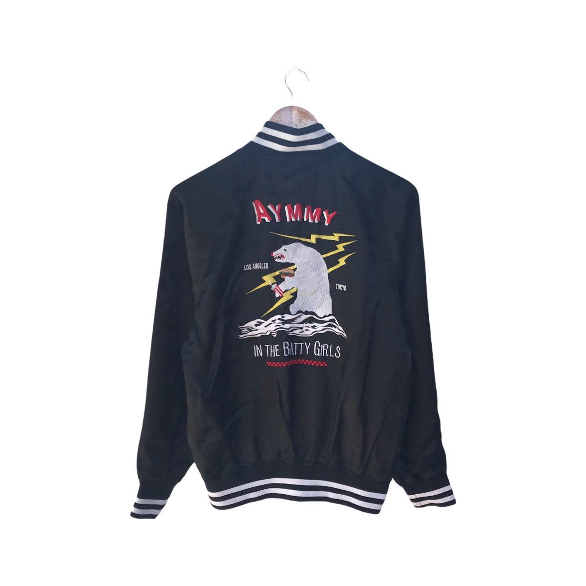 Japanese Brand Vintage Sukajan Jacket Embroidery Aymmy Batty Girl Varsity Size US M / EU 48-50 / 2 - 1 Thumbnail