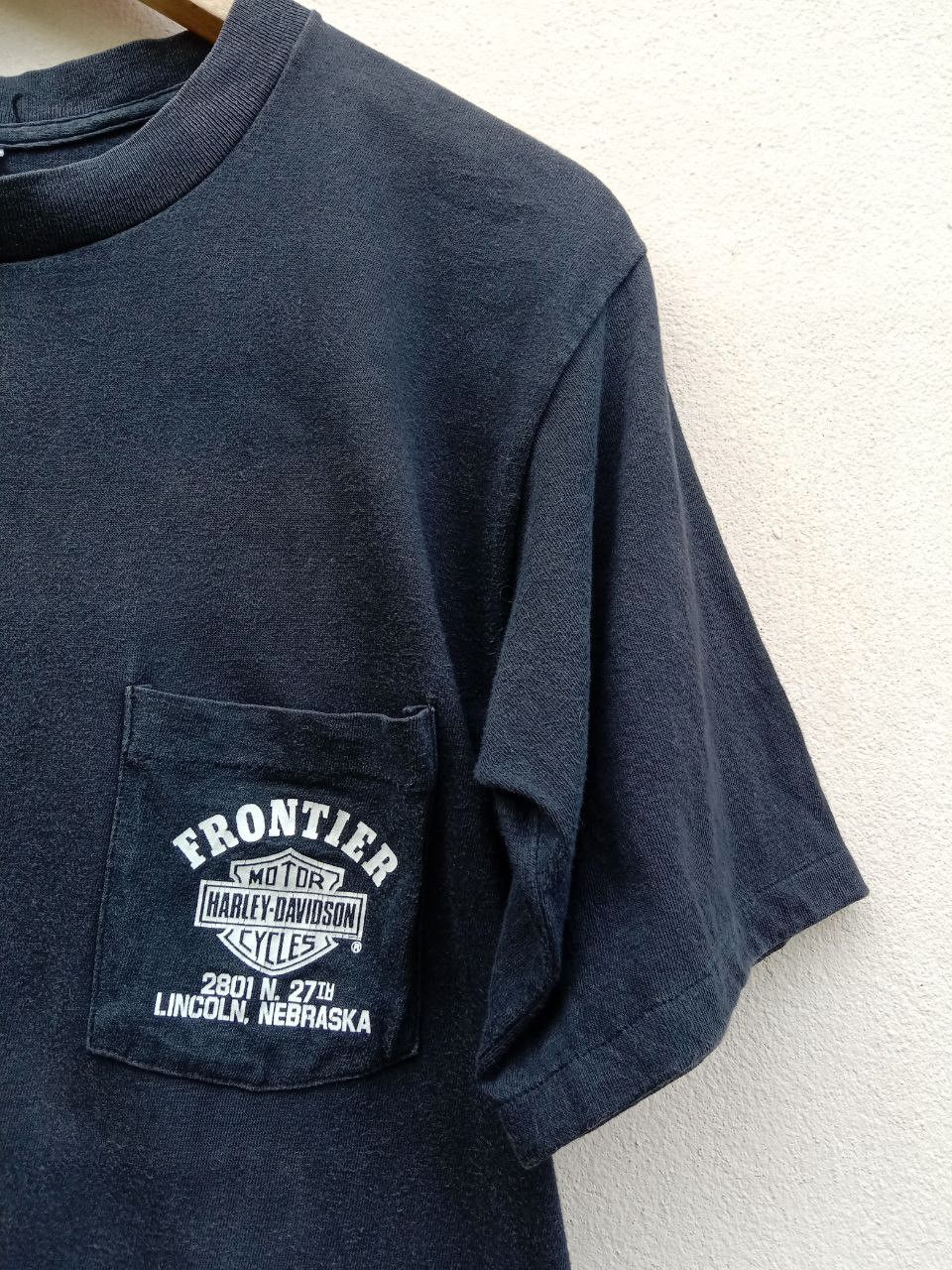 Harley Davidson Rare 1982 Frontier Harley Davidson 3D Distressed Pocket Tee Size US M / EU 48-50 / 2 - 5 Thumbnail