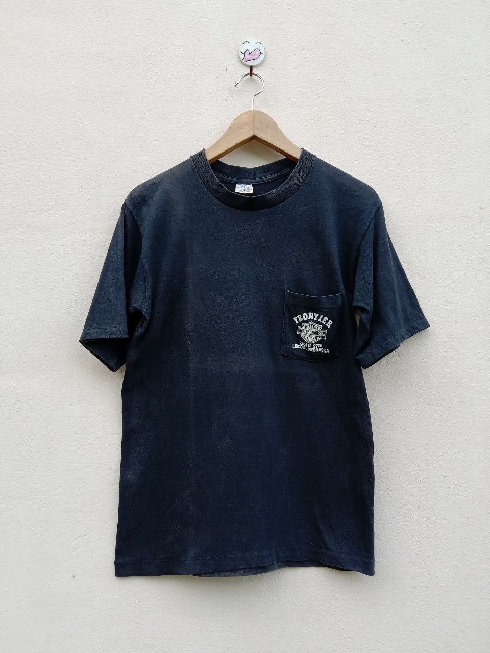 Harley Davidson Rare 1982 Frontier Harley Davidson 3D Distressed Pocket Tee Size US M / EU 48-50 / 2 - 2 Thumbnail