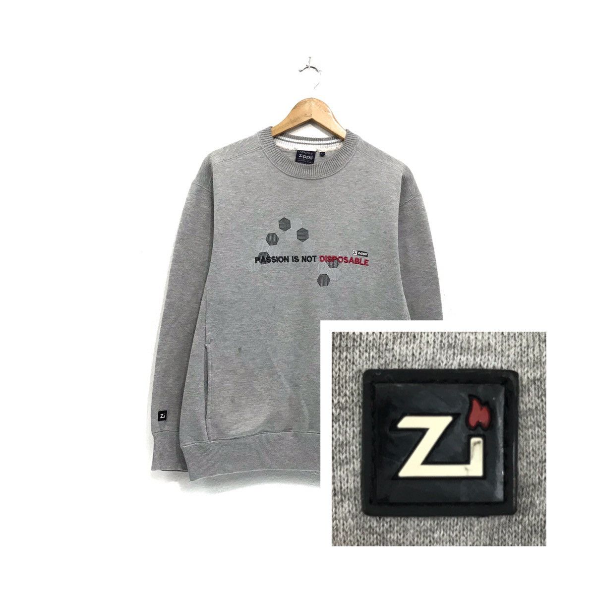 Japanese Brand × Zippo Zippo Sweatshirt Zippo Passion Is Not Disposable Size US M / EU 48-50 / 2 - 1 Thumbnail