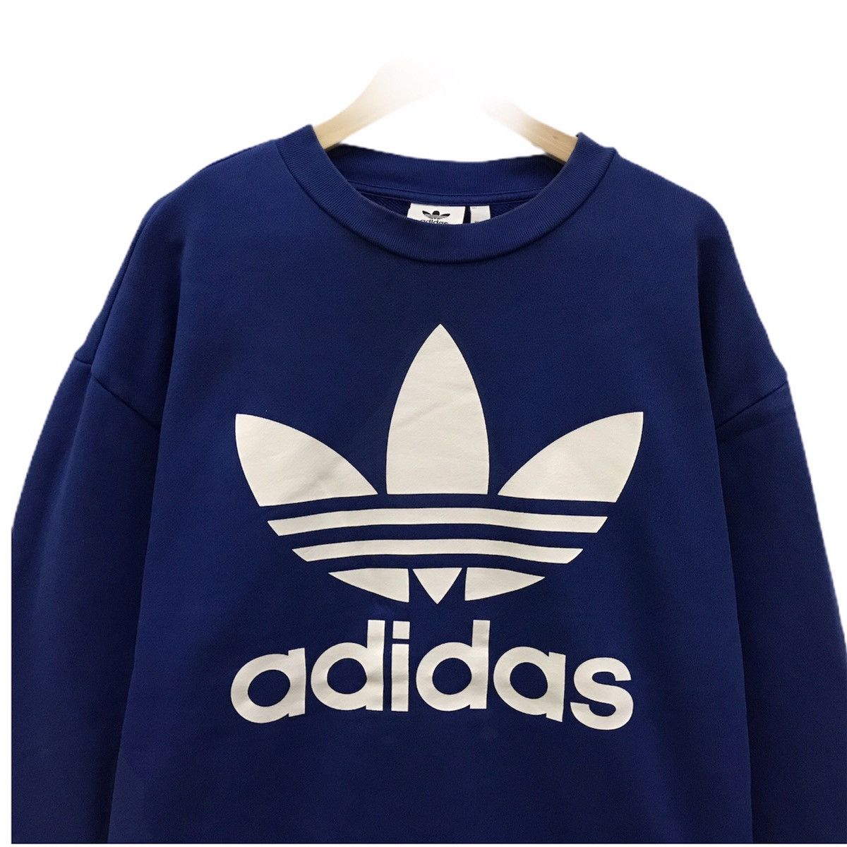 Adidas Adidas Sweatshirt Crewneck Biglogo Spellout Adidas Trefoils Size US L / EU 52-54 / 3 - 2 Thumbnail