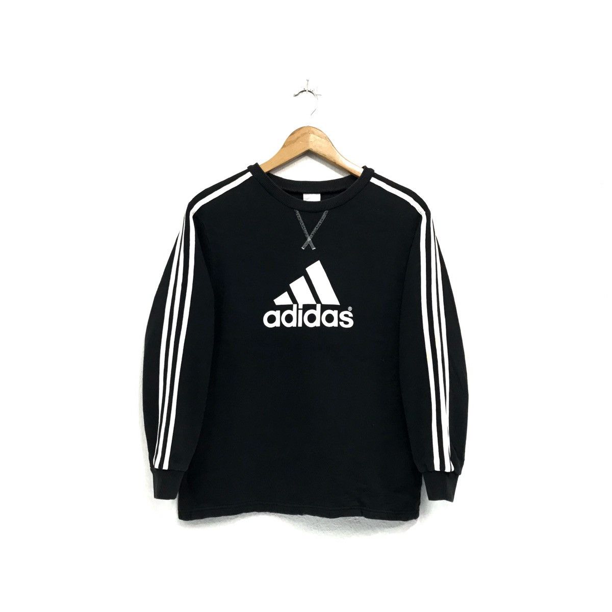 Adidas × Vintage Adidas Sweatshirt Crewneck Biglogo Spellout Adidas Sweater Size US S / EU 44-46 / 1 - 1 Thumbnail
