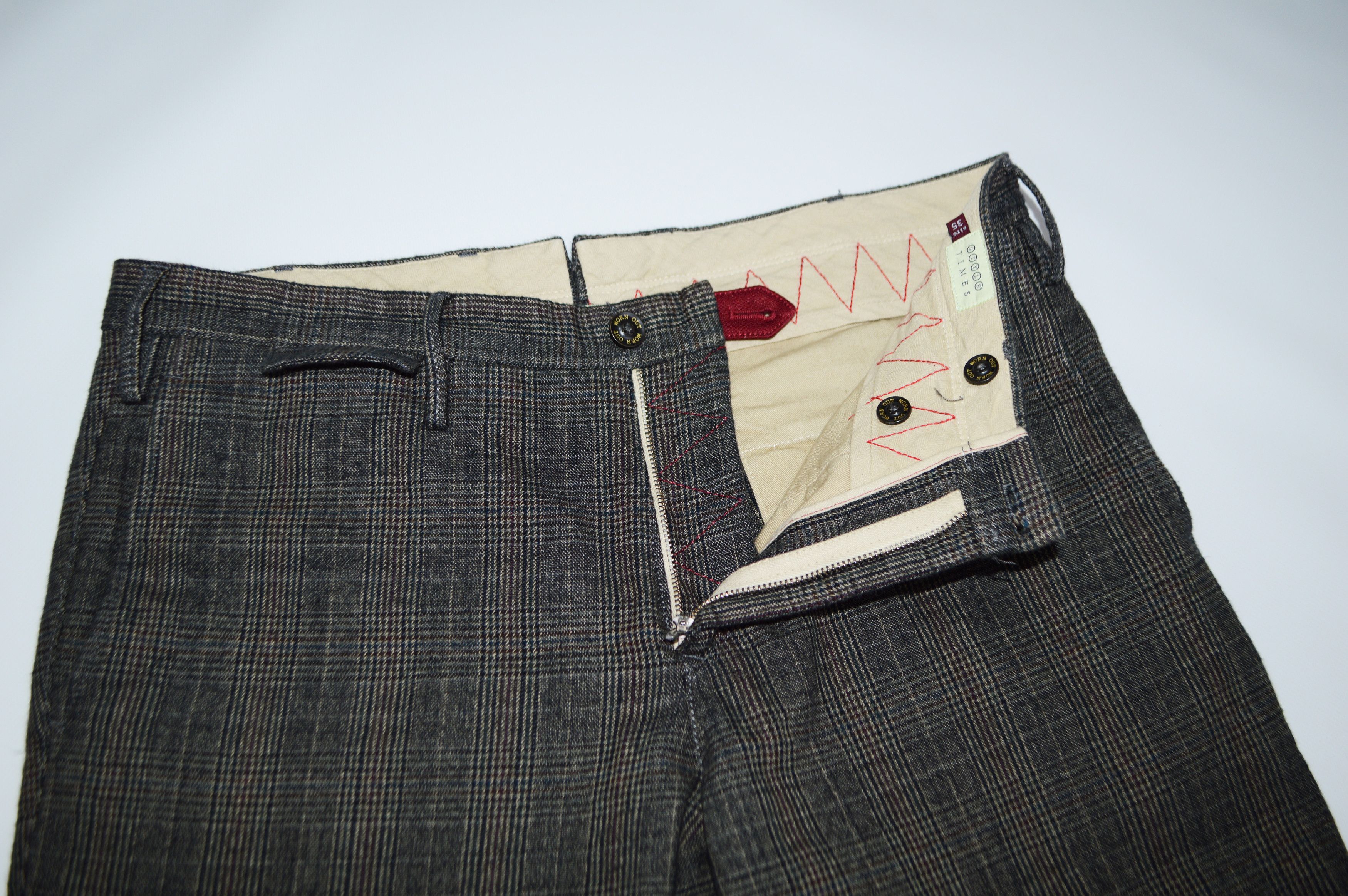 PT Torino PT01 Worn Out Elegance Textured Cotton Trousers Size US 35 - 5 Thumbnail