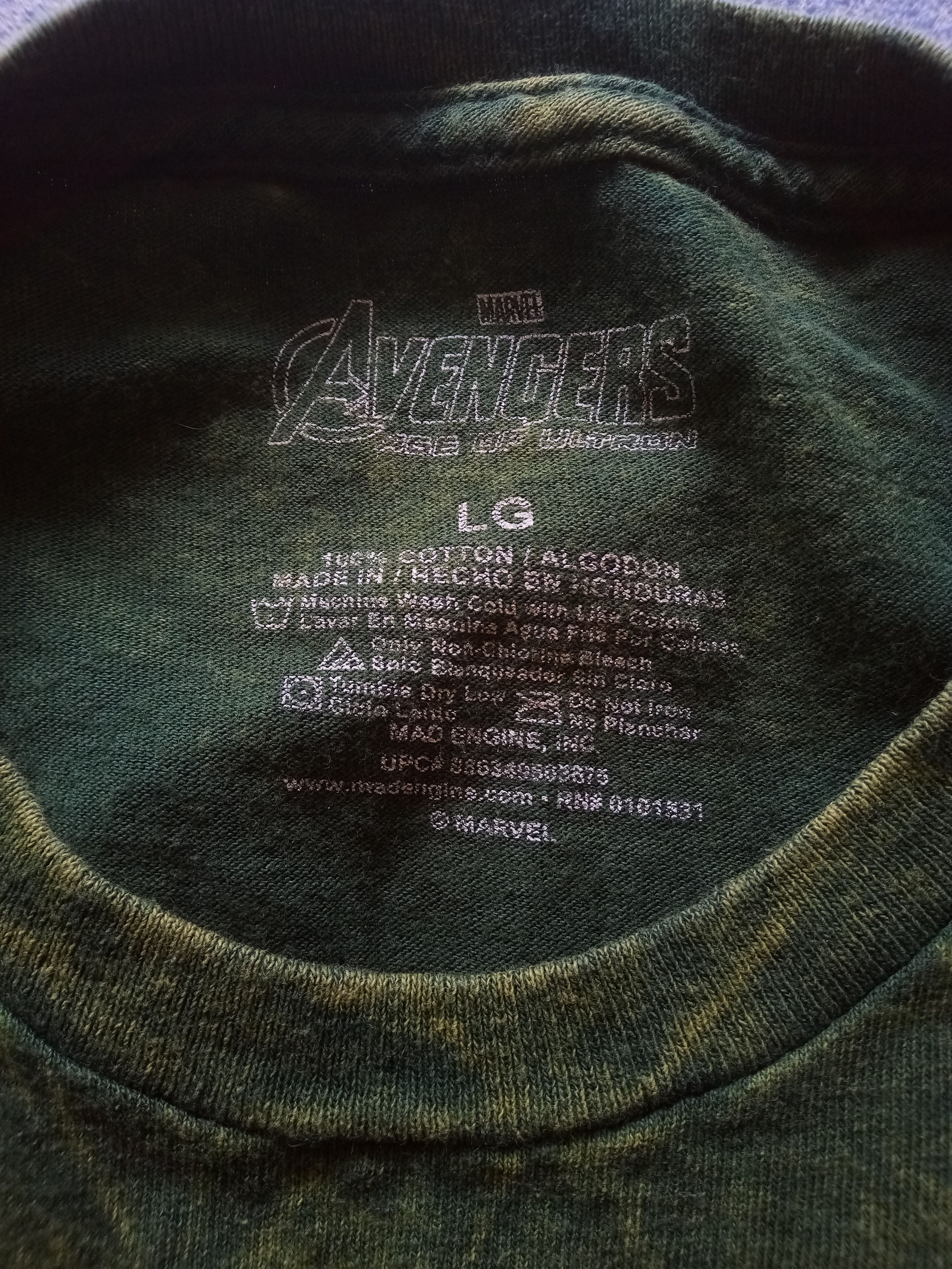 DC Comics Hulk Green Acid Wash Rare Marvel Superhero DC comics Size US L / EU 52-54 / 3 - 4 Thumbnail