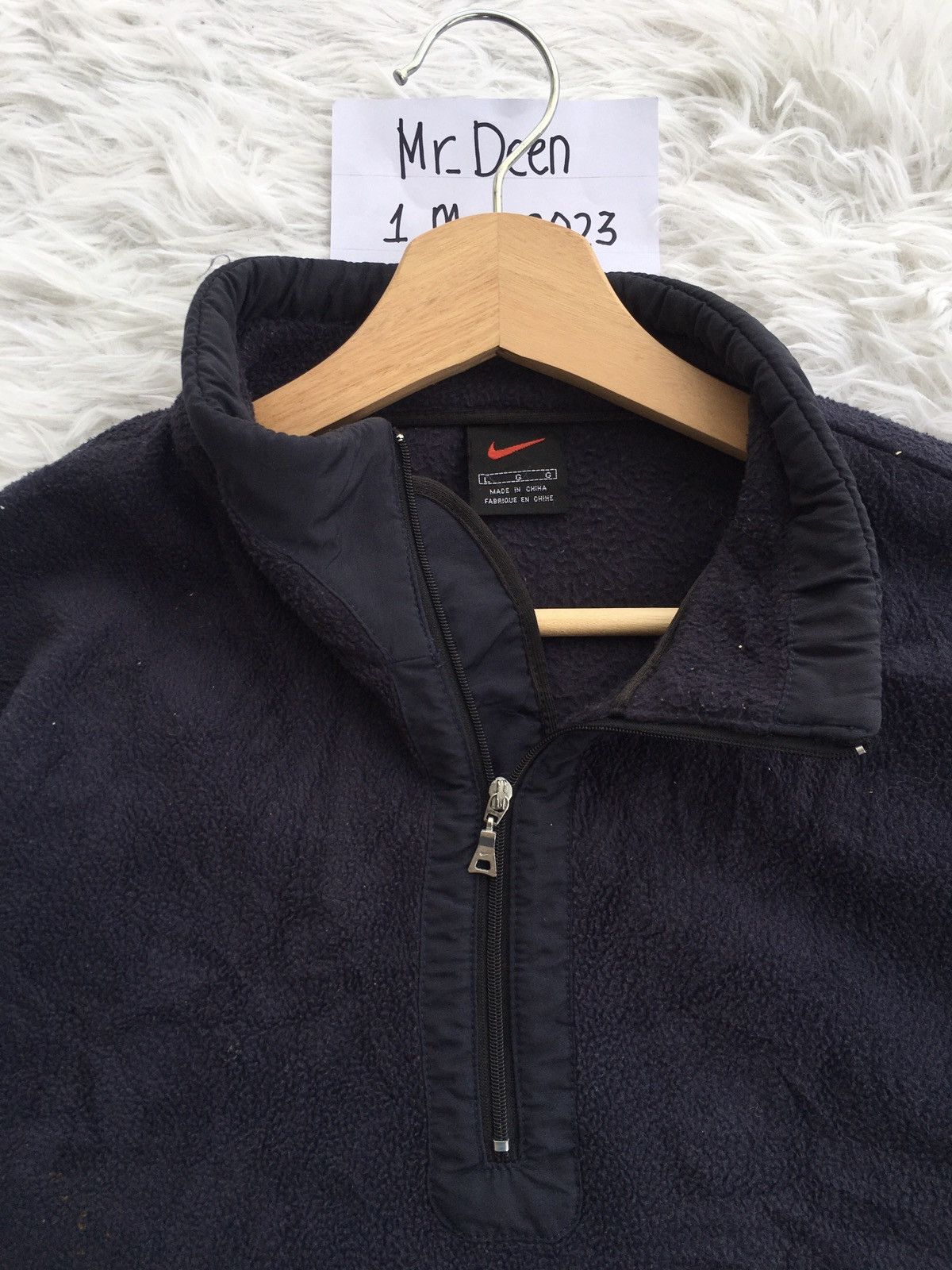 Nike Rare Nike Swoosh Logo Fleece Winter Jacket Size US L / EU 52-54 / 3 - 7 Thumbnail