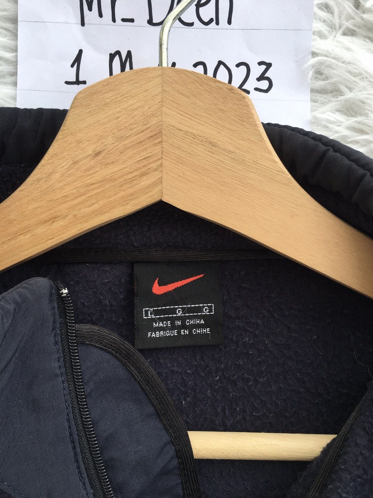 Nike Rare Nike Swoosh Logo Fleece Winter Jacket Size US L / EU 52-54 / 3 - 8 Thumbnail