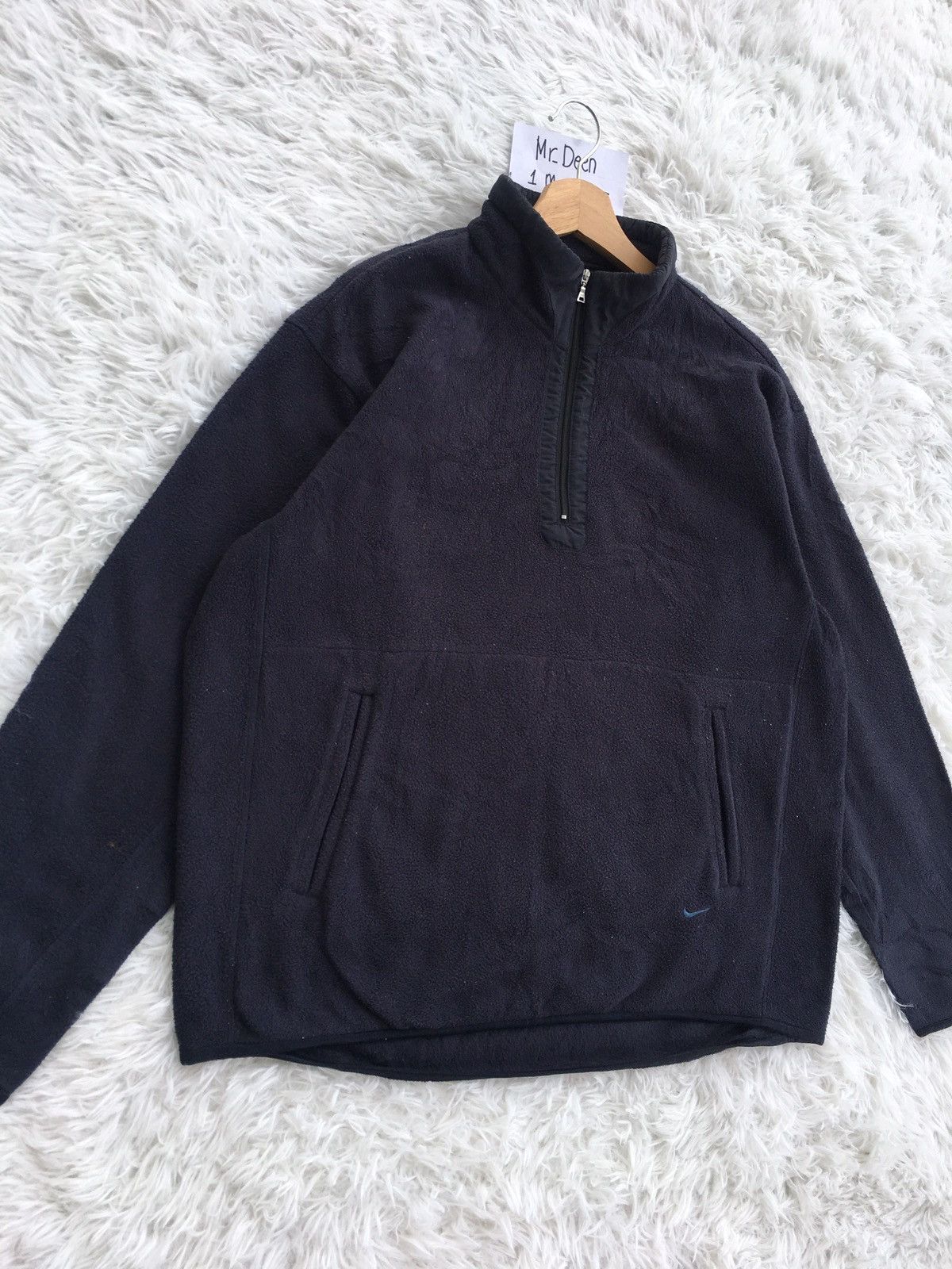 Nike Rare Nike Swoosh Logo Fleece Winter Jacket Size US L / EU 52-54 / 3 - 3 Thumbnail