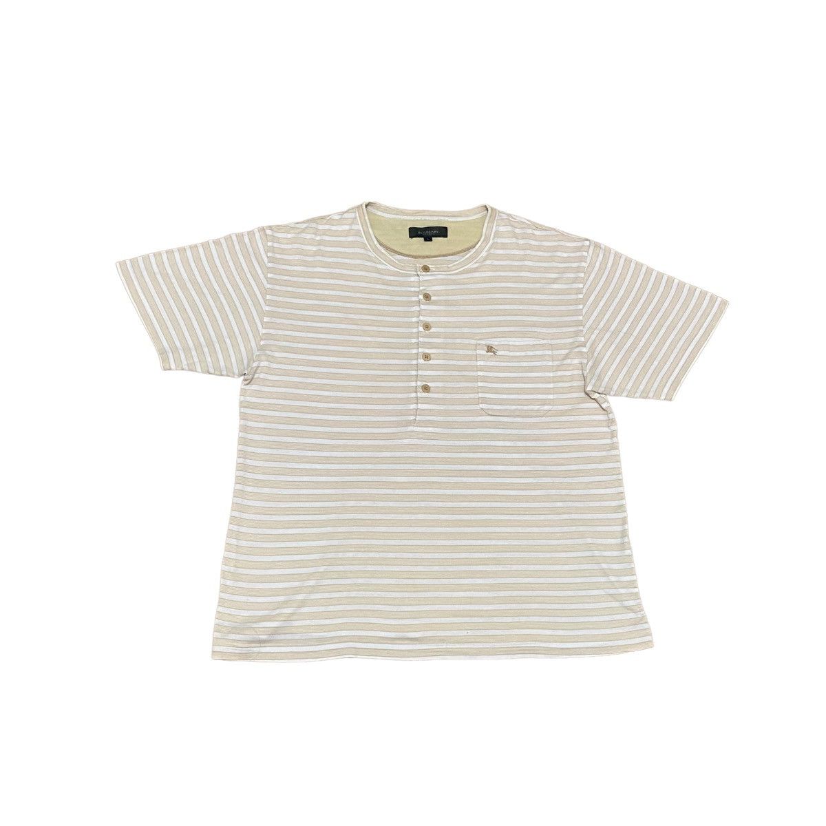Burberry × Vintage Vintage Burberry Stripes Single Picket T Shirt Size US L / EU 52-54 / 3 - 1 Thumbnail