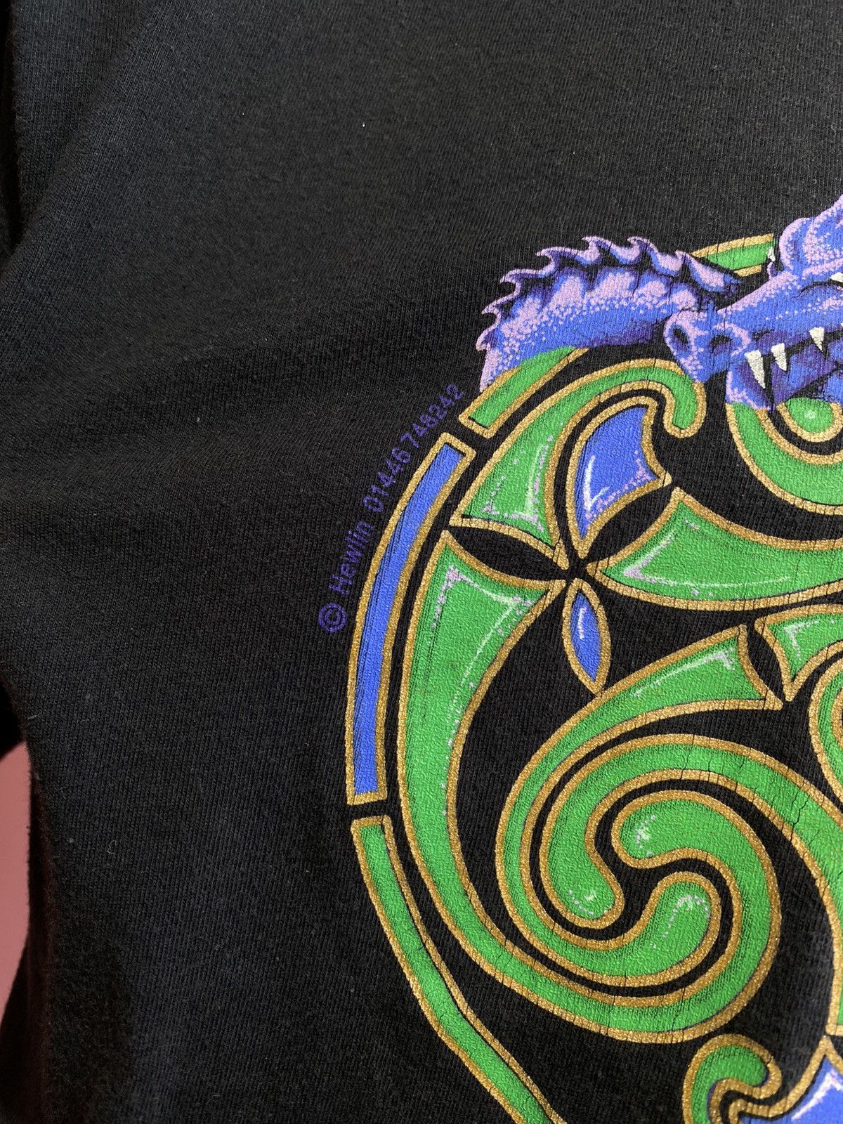 Vintage 90-s Vintage tee hewlin dragon art tattoo stiles Size US M / EU 48-50 / 2 - 2 Thumbnail