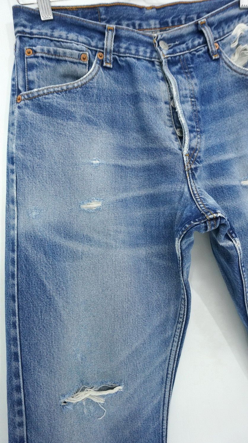 Levi's Levis 522 Distressed Ripped Jeans LF20 Size US 32 / EU 48 - 5 Thumbnail