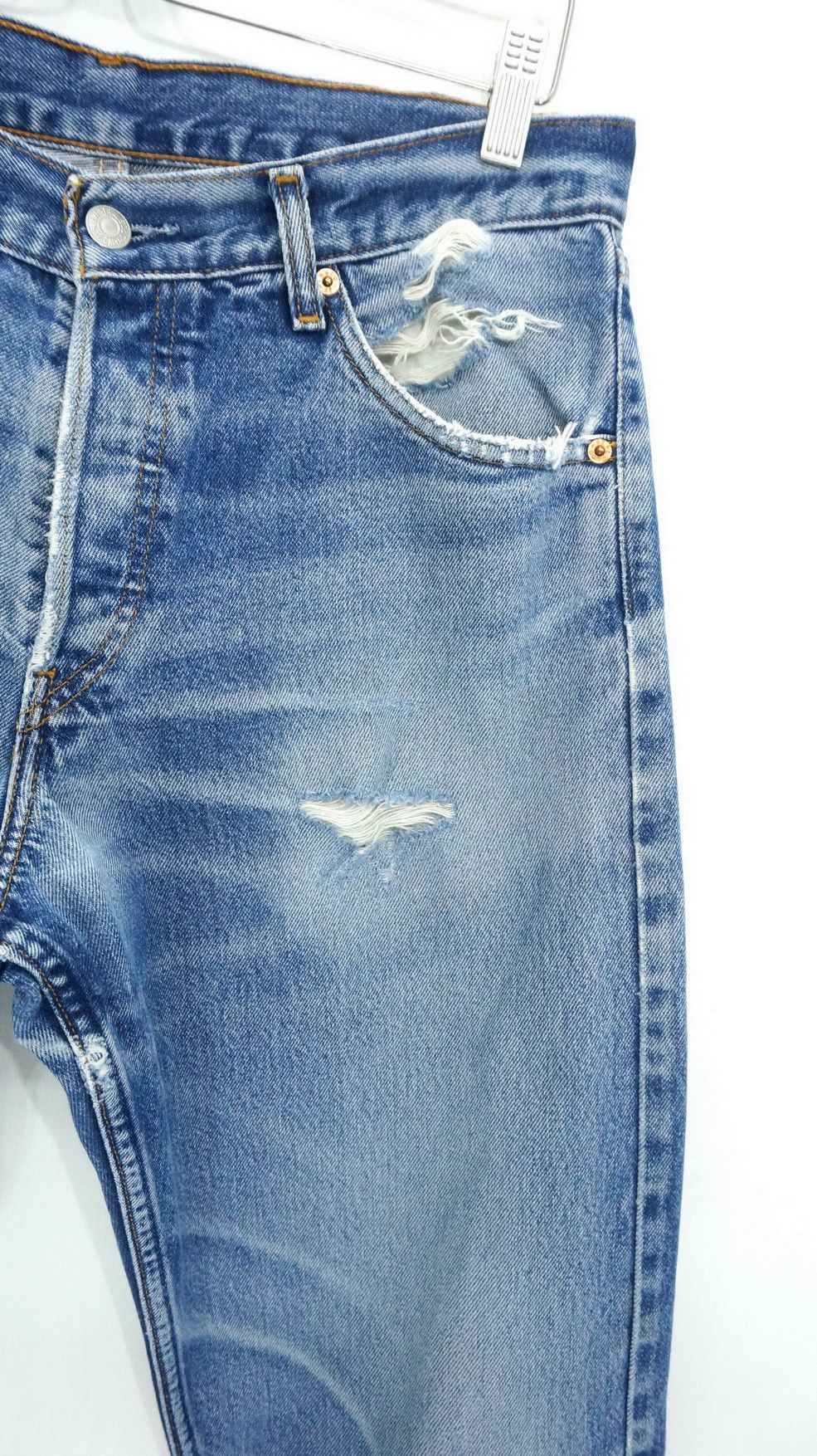 Levi's Levis 522 Distressed Ripped Jeans LF20 Size US 32 / EU 48 - 4 Thumbnail