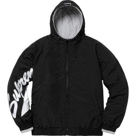 Supreme Sleeve Script Sideline Jacket Black | Grailed