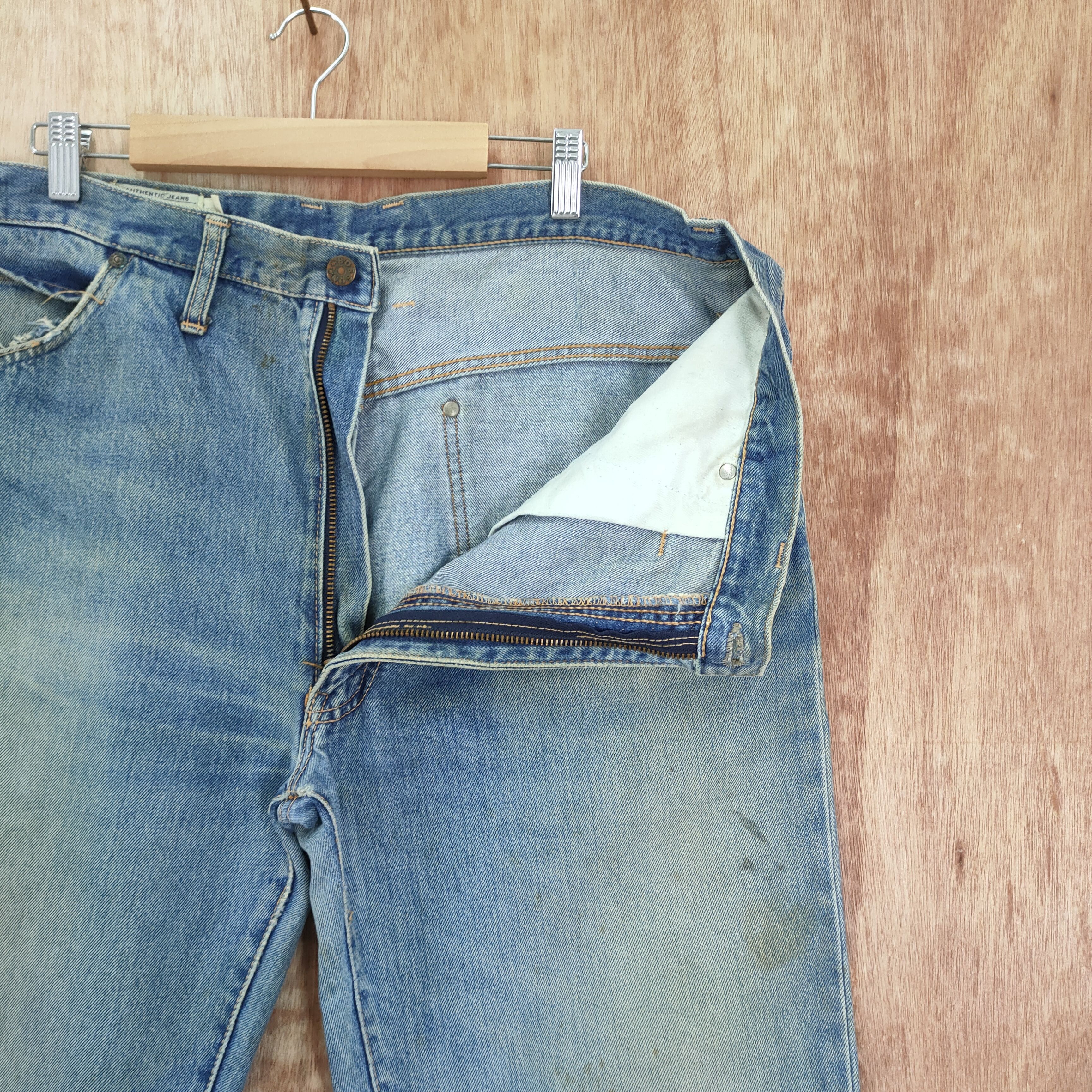 Japanese Brand AUTHENTIC BOBSON VINTAGE FADED JEANS DENIM PANTS Size US 36 / EU 52 - 7 Thumbnail
