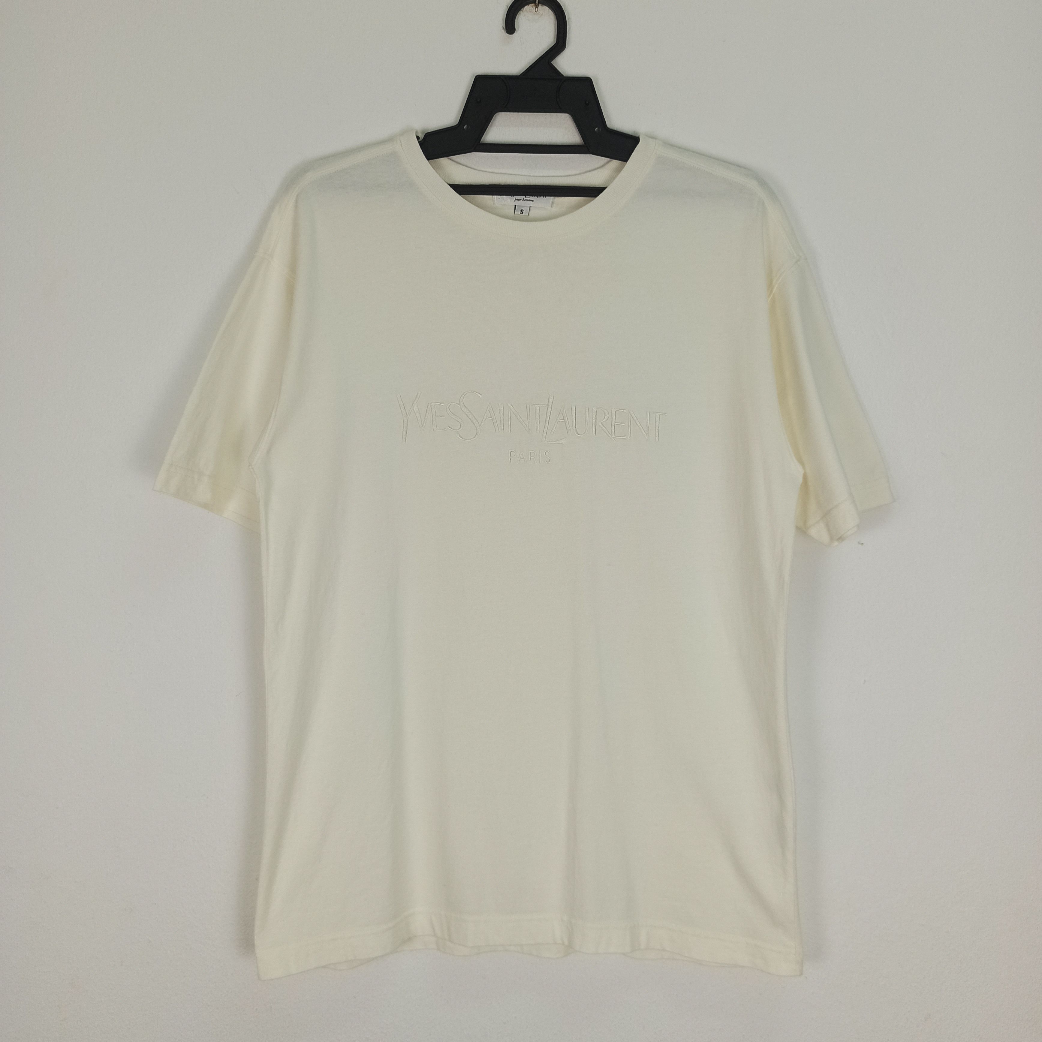 Yves Saint Laurent 🔥STEALS🔥 Vintage Yves Saint Laurent Big Logo Tshirt Size US S / EU 44-46 / 1 - 2 Thumbnail