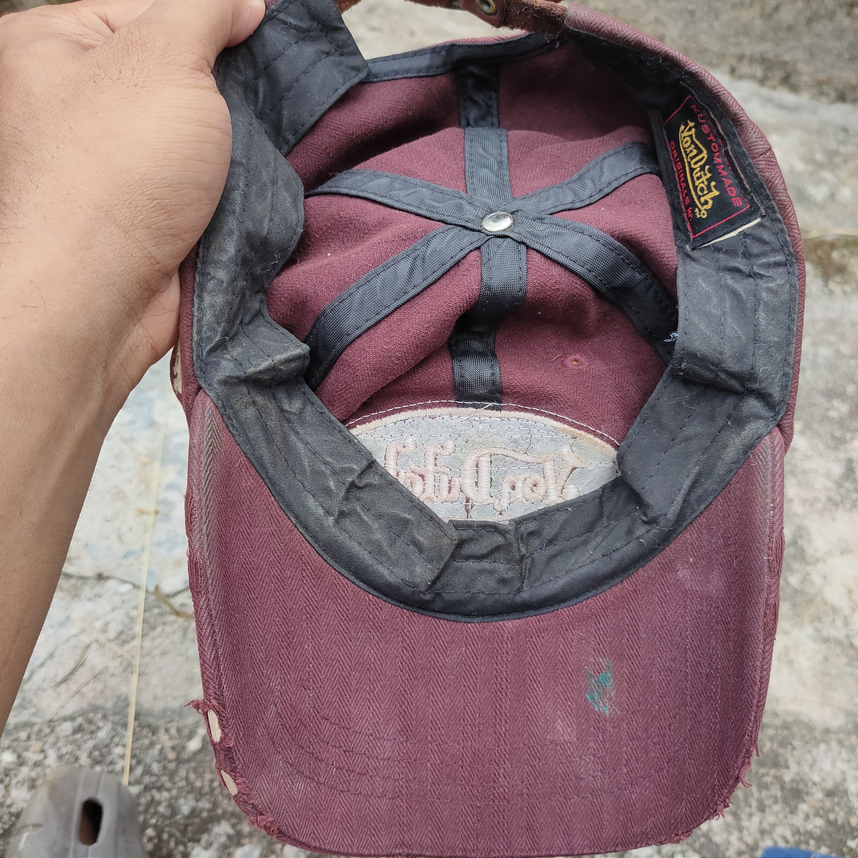 Japanese Brand Vintage VON DUTCH Distressed Cap Leather Adjustable Size ONE SIZE - 6 Thumbnail