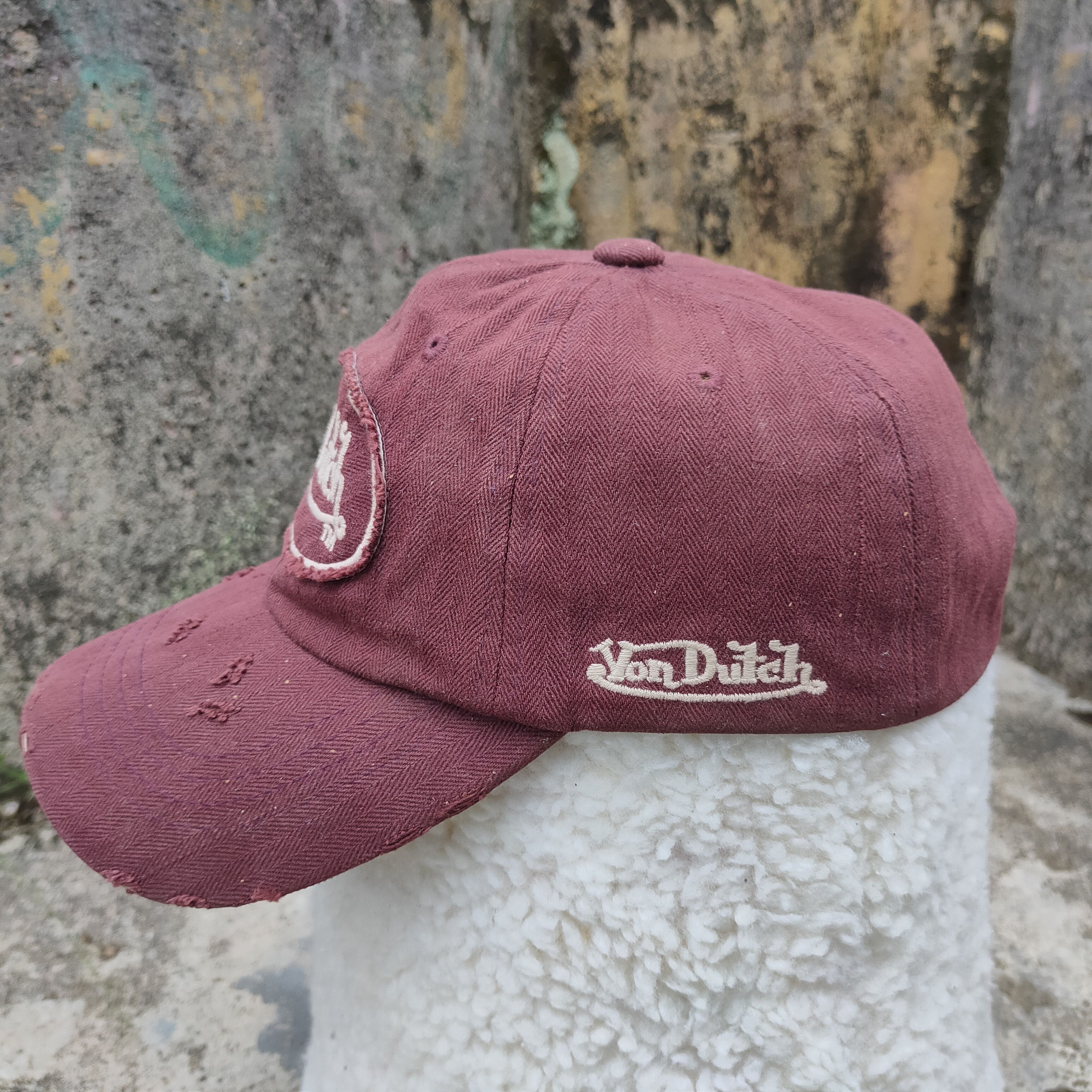 Japanese Brand Vintage VON DUTCH Distressed Cap Leather Adjustable Size ONE SIZE - 3 Thumbnail