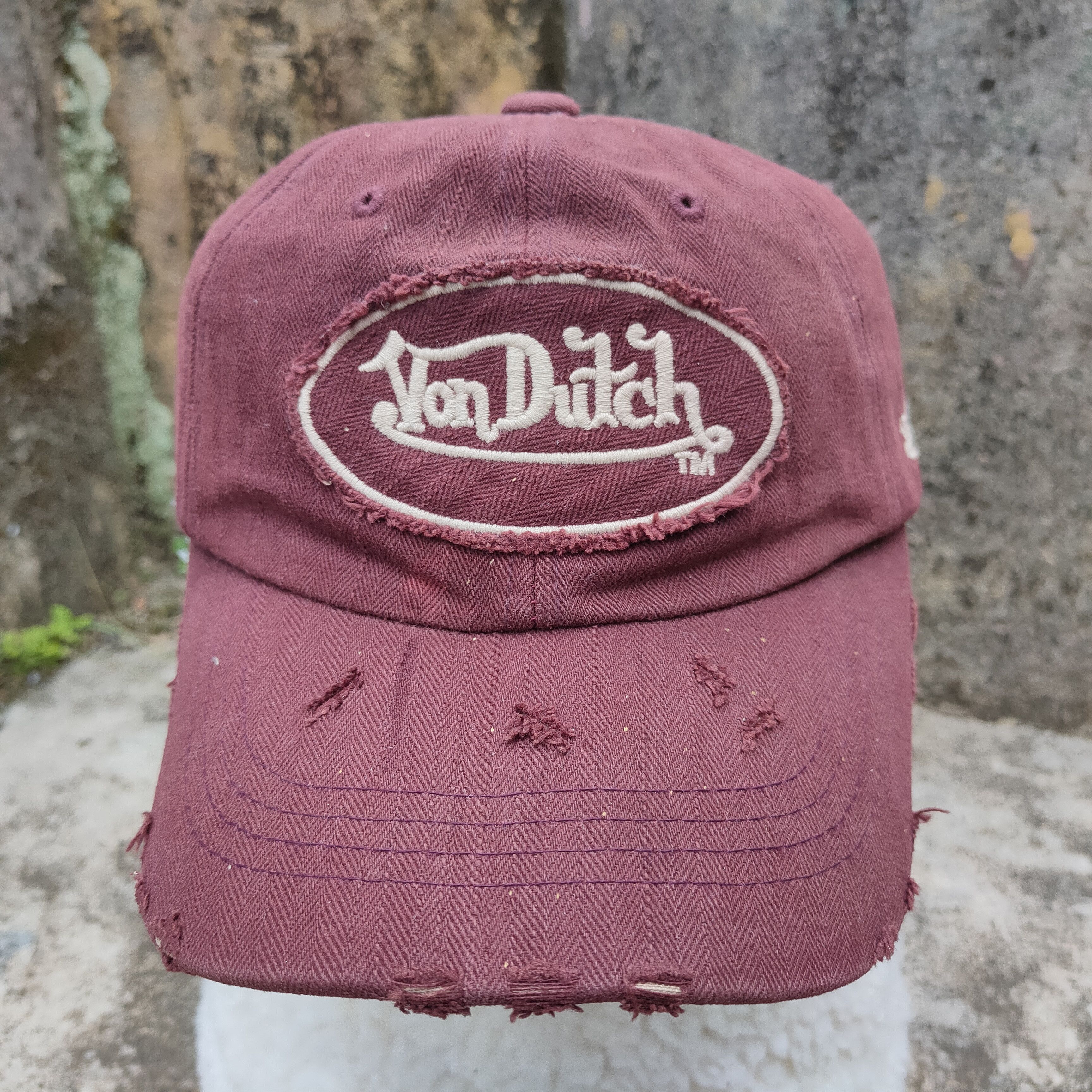 Japanese Brand Vintage VON DUTCH Distressed Cap Leather Adjustable Size ONE SIZE - 2 Thumbnail