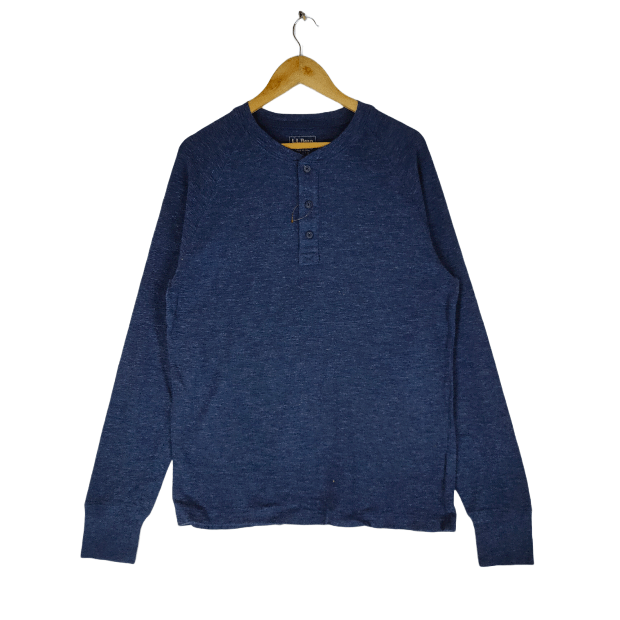L.L. Bean L.L. BEAN 3 BUTTON Neck Blue Black Long Sleeve Sweatshirt Size US M / EU 48-50 / 2 - 1 Thumbnail
