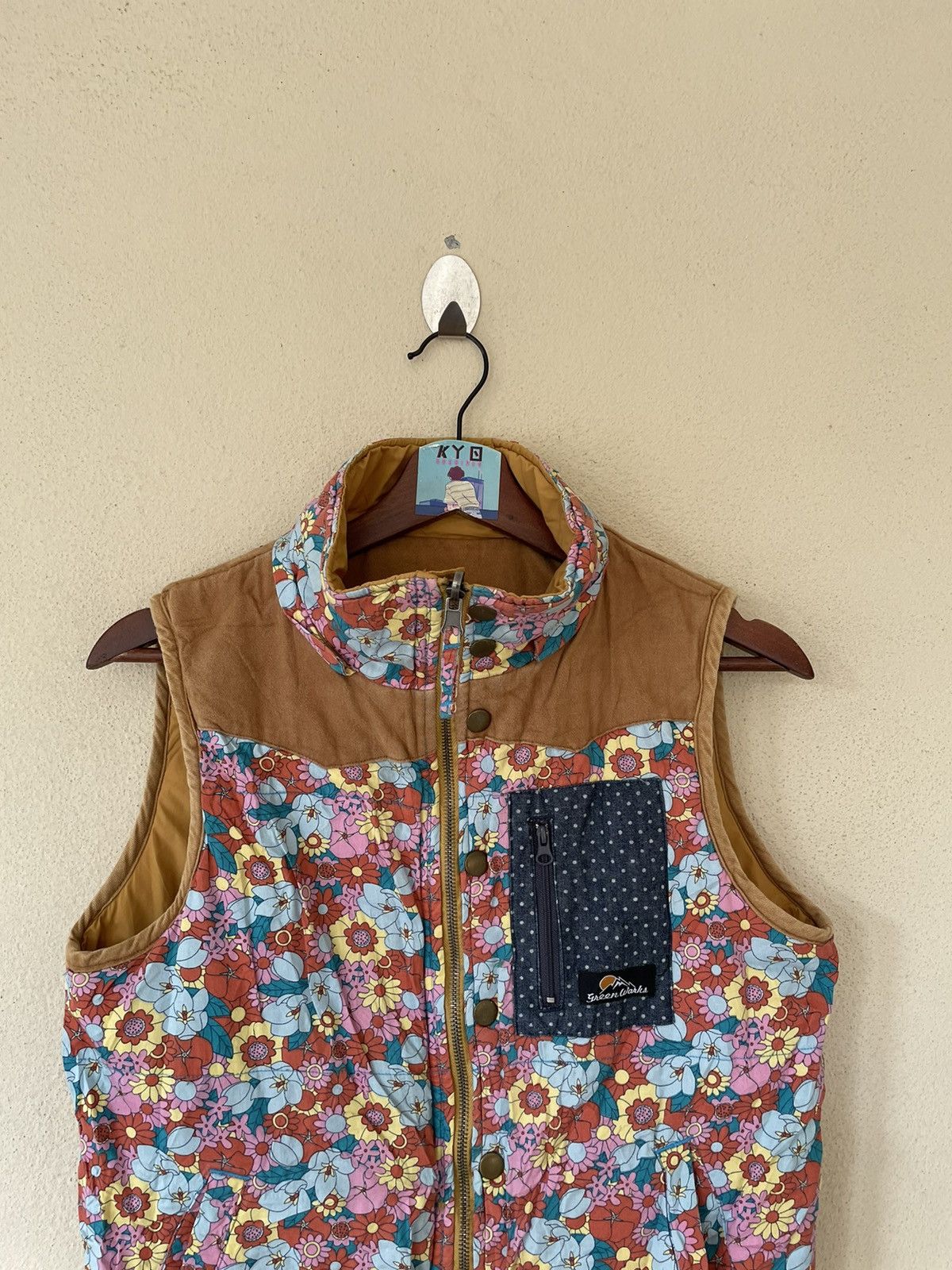Japanese Brand REVERSIBLE GREEN WALK QUILTED VEST Size US M / EU 48-50 / 2 - 6 Thumbnail