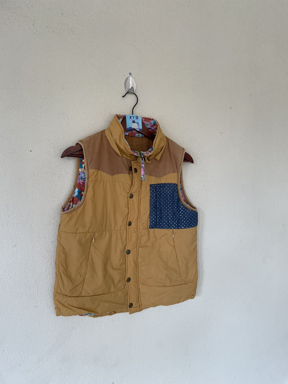 Japanese Brand REVERSIBLE GREEN WALK QUILTED VEST Size US M / EU 48-50 / 2 - 3 Thumbnail