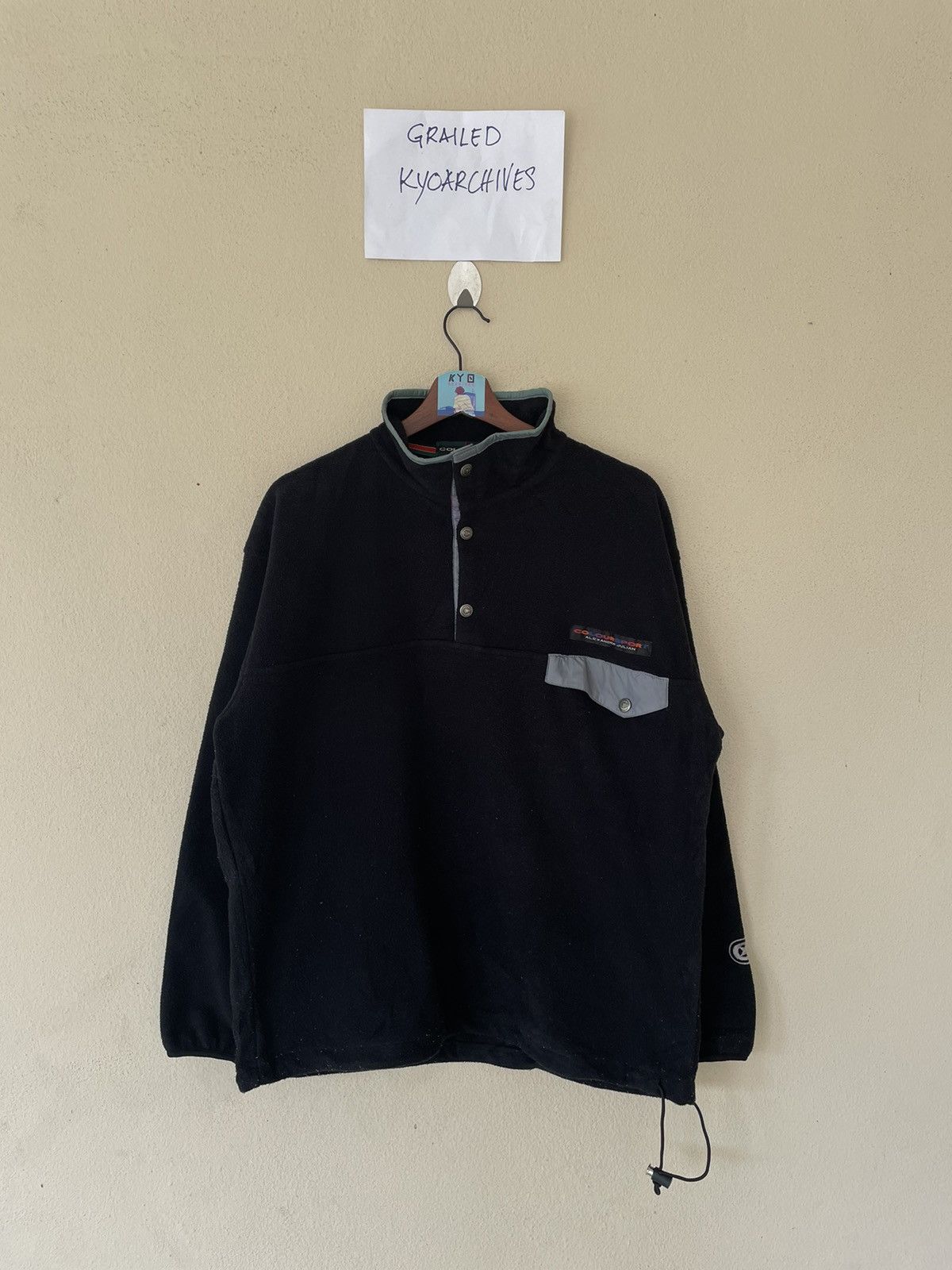 image of Alexander Julian Fleece Jacket in Black, Men's (Size Large)