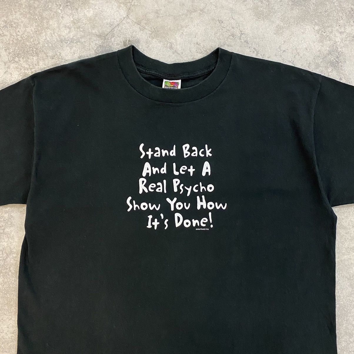 Vintage Vintage 90’s “Let A Real Psycho Show How It’s Done” T-Shirt Size US XL / EU 56 / 4 - 2 Thumbnail