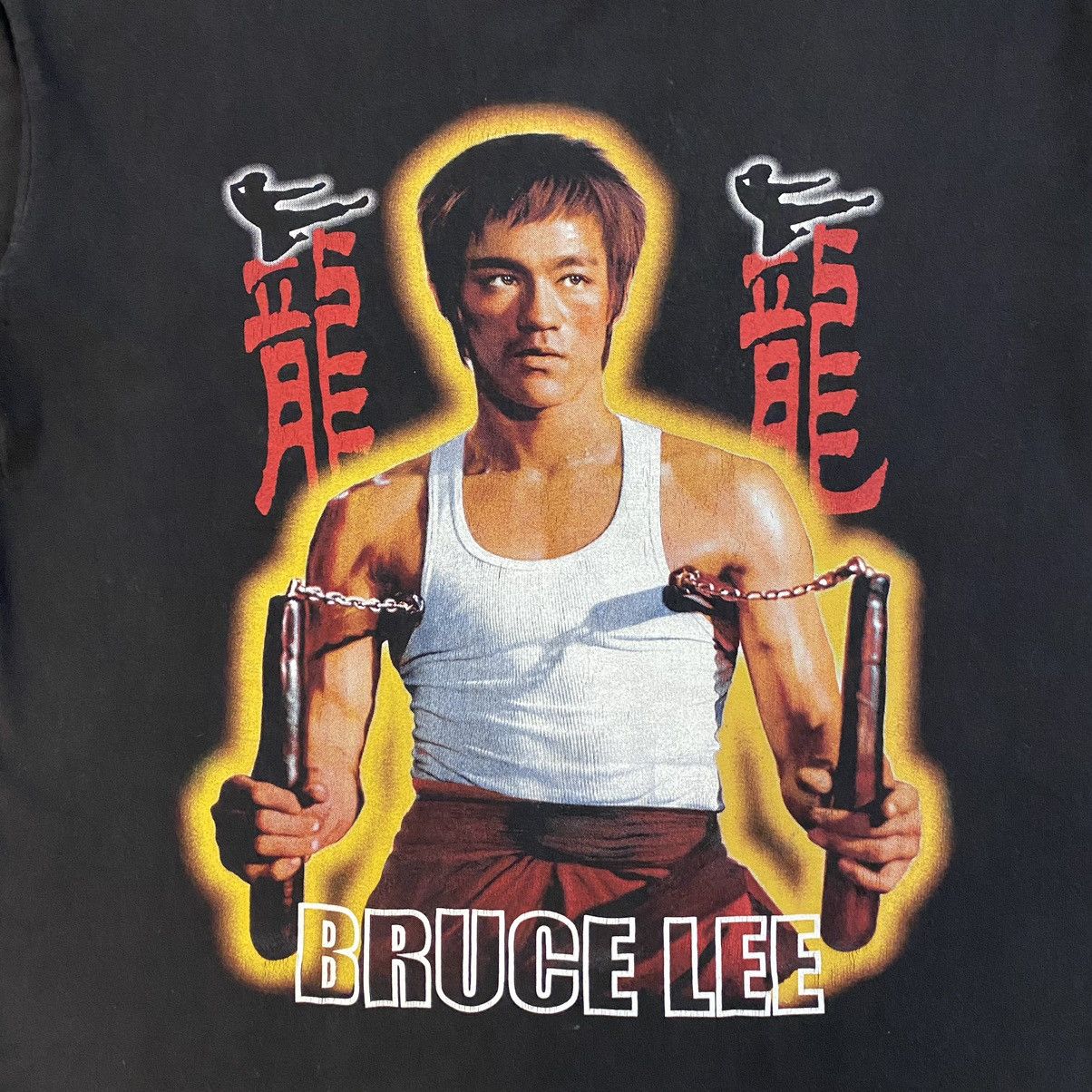 Vintage Vintage Bruce Lee Bootleg Graphic T-Shirt Size US XL / EU 56 / 4 - 3 Thumbnail