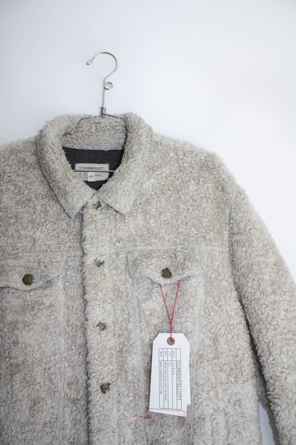 Current/Elliot Current Elliott Faux Sherpa 'Teddy Trucker' Jacket Size 3 Size US L / EU 52-54 / 3 - 2 Thumbnail