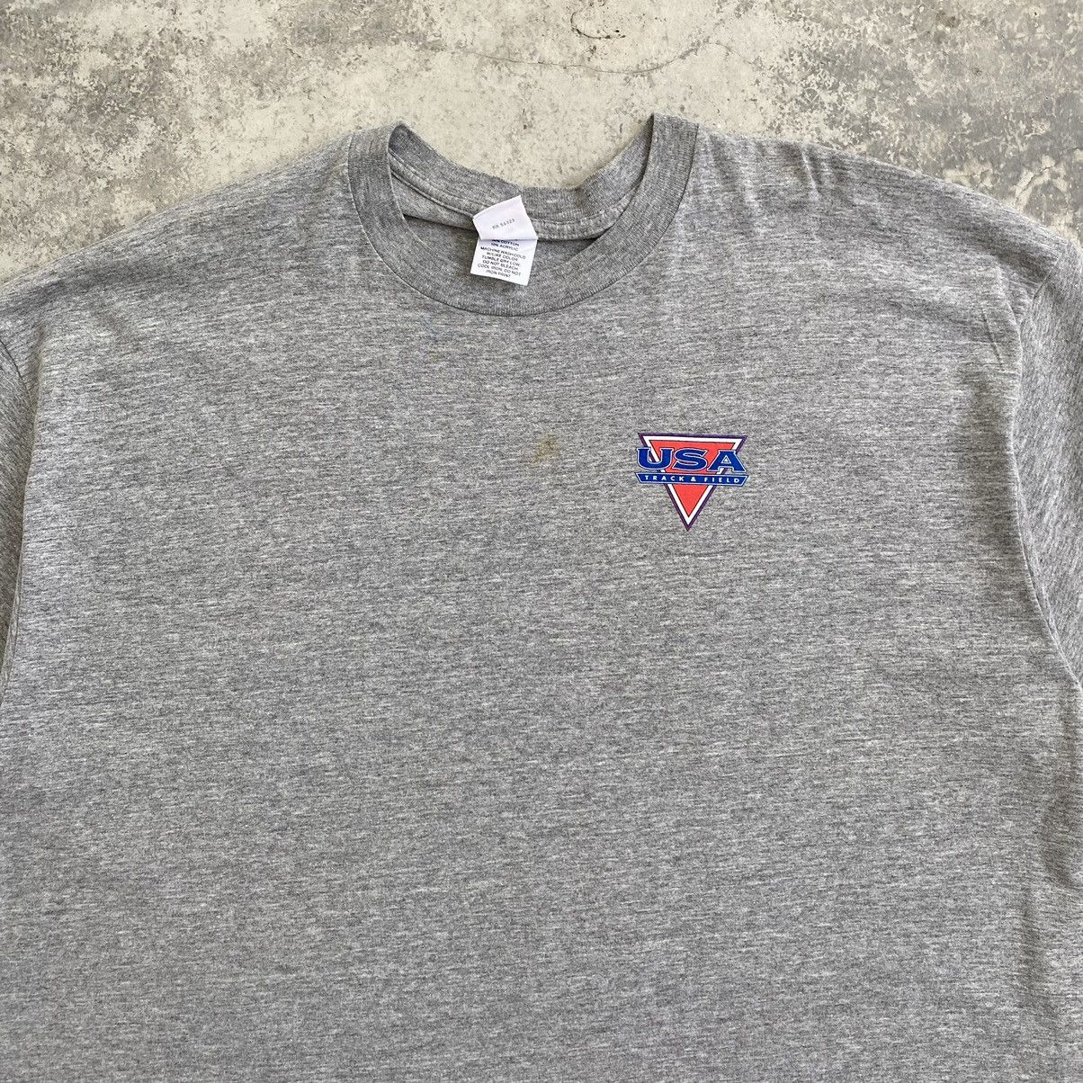Nike Vintage 90’s Nike Grey Tag USA Track & Field T-Shirt Size US XXL / EU 58 / 5 - 13 Thumbnail