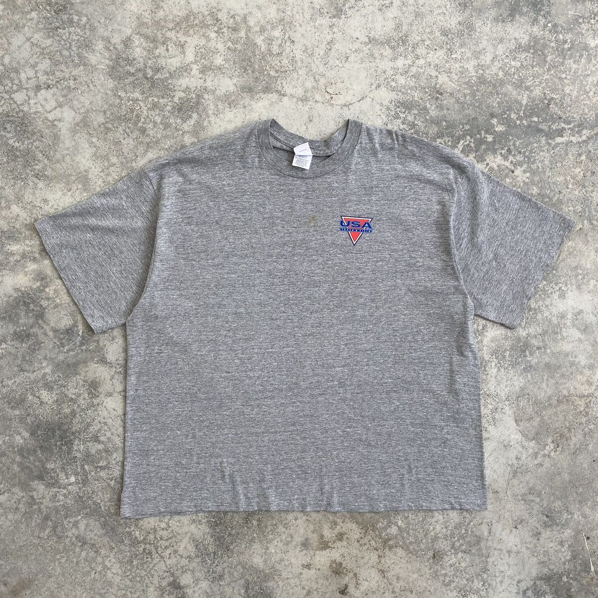 Nike Vintage 90’s Nike Grey Tag USA Track & Field T-Shirt Size US XXL / EU 58 / 5 - 10 Thumbnail