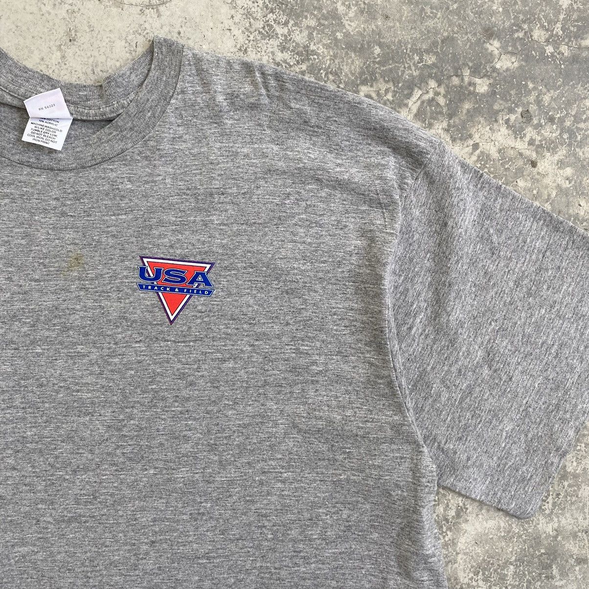 Nike Vintage 90’s Nike Grey Tag USA Track & Field T-Shirt Size US XXL / EU 58 / 5 - 14 Thumbnail