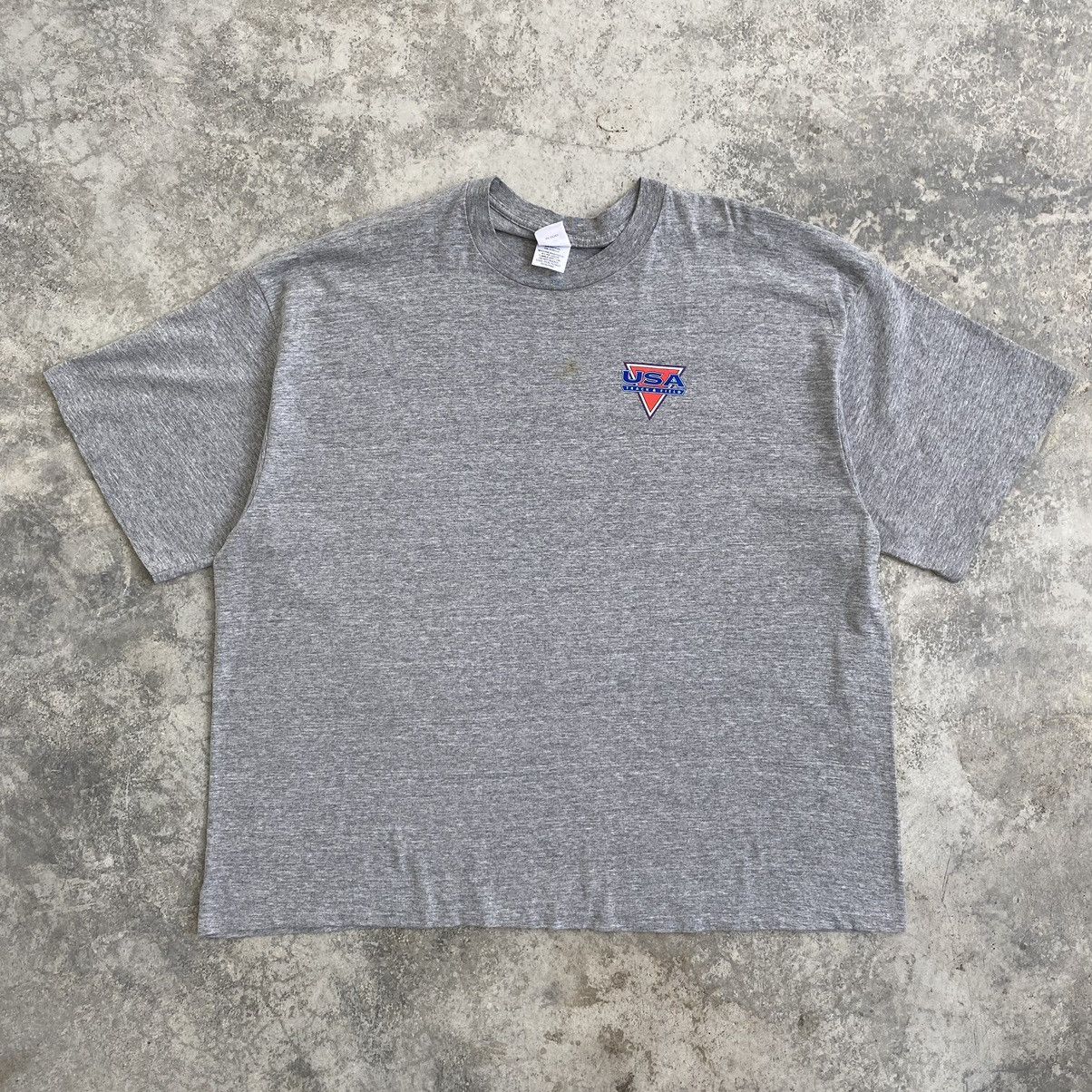 Nike Vintage 90’s Nike Grey Tag USA Track & Field T-Shirt Size US XXL / EU 58 / 5 - 11 Thumbnail