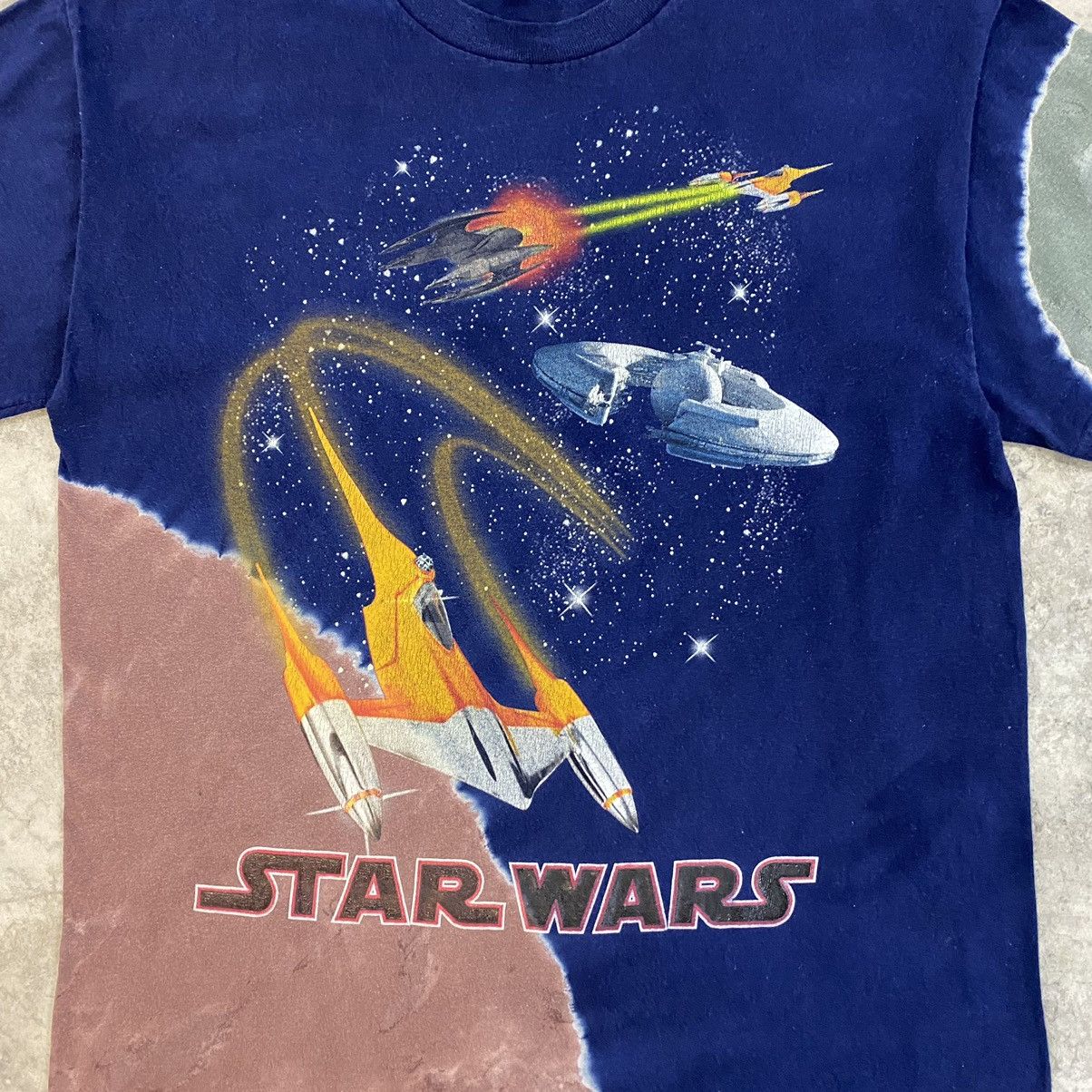Star Wars Vintage 90’s Star Wars Tie Dye Promo Movie T-Shirt Size US L / EU 52-54 / 3 - 3 Thumbnail