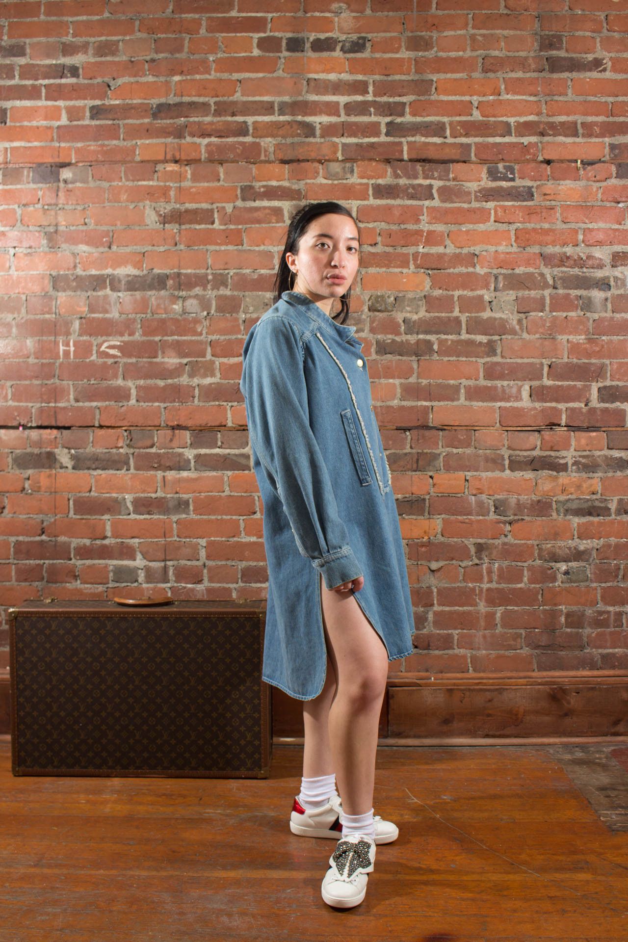 Loewe Loewe Long Asymmetrical Denim Shirt Size Medium Size US M / EU 48-50 / 2 - 4 Thumbnail