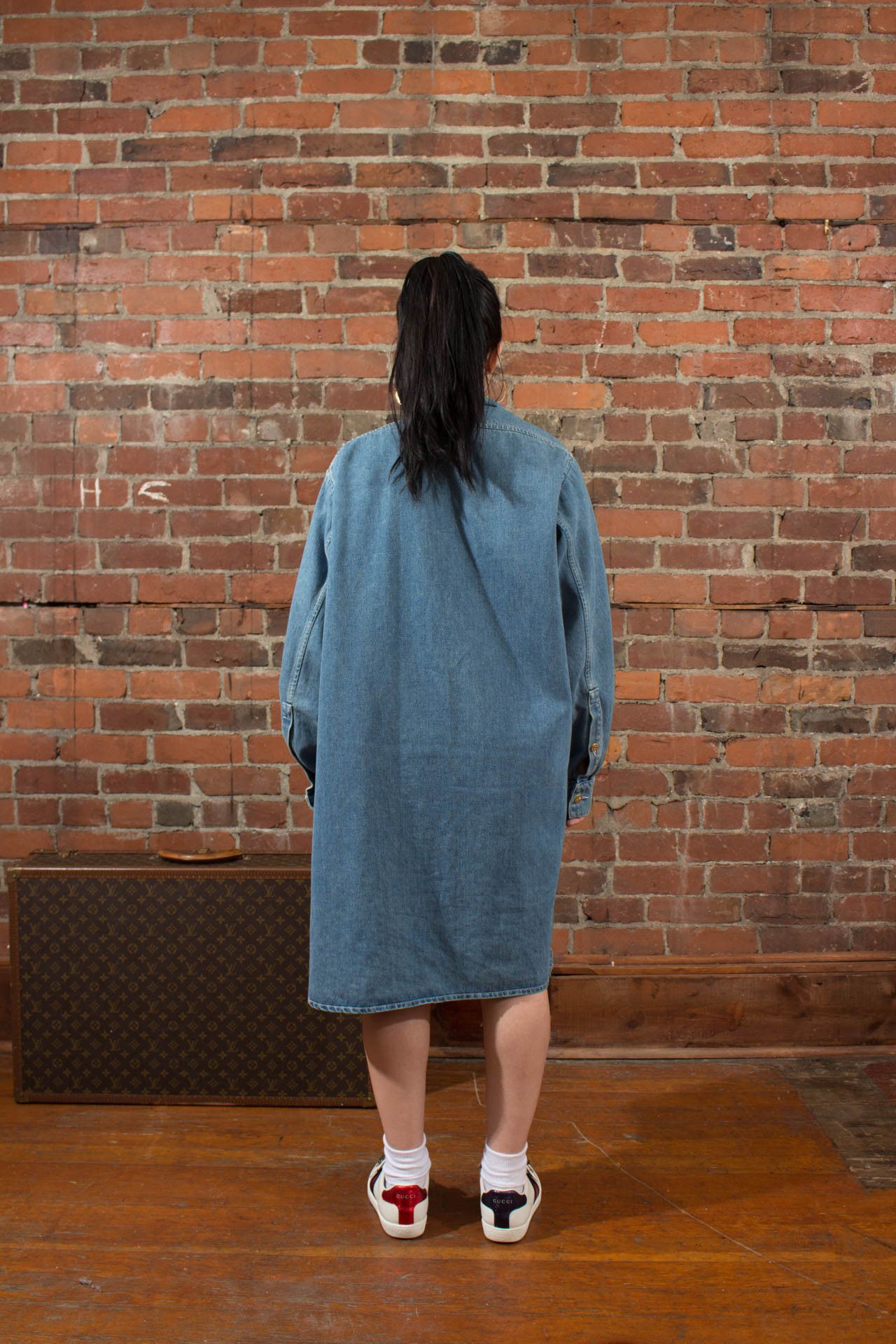 Loewe Loewe Long Asymmetrical Denim Shirt Size Medium Size US M / EU 48-50 / 2 - 7 Thumbnail