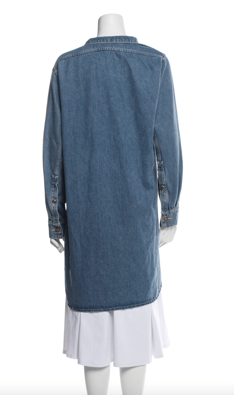 Loewe Loewe Long Asymmetrical Denim Shirt Size Medium Size US M / EU 48-50 / 2 - 3 Thumbnail