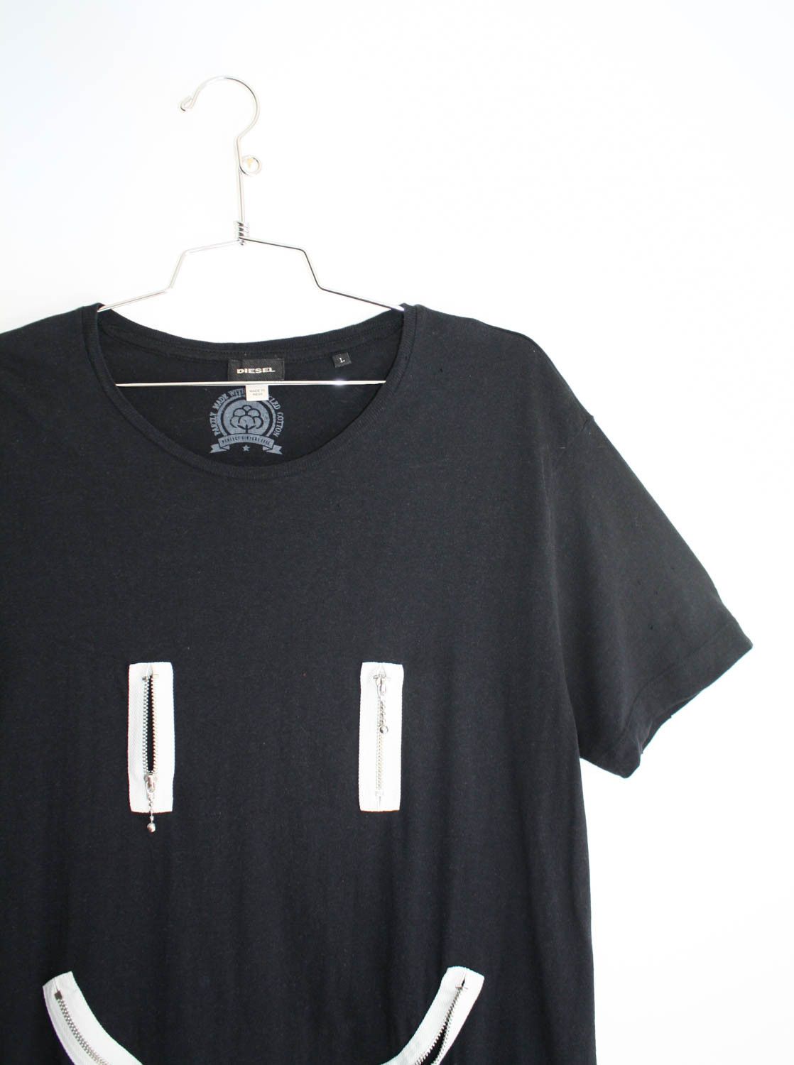 Diesel Diesel Zipper Accented Short Sleeve T-Shirt Size Large Size US L / EU 52-54 / 3 - 2 Thumbnail
