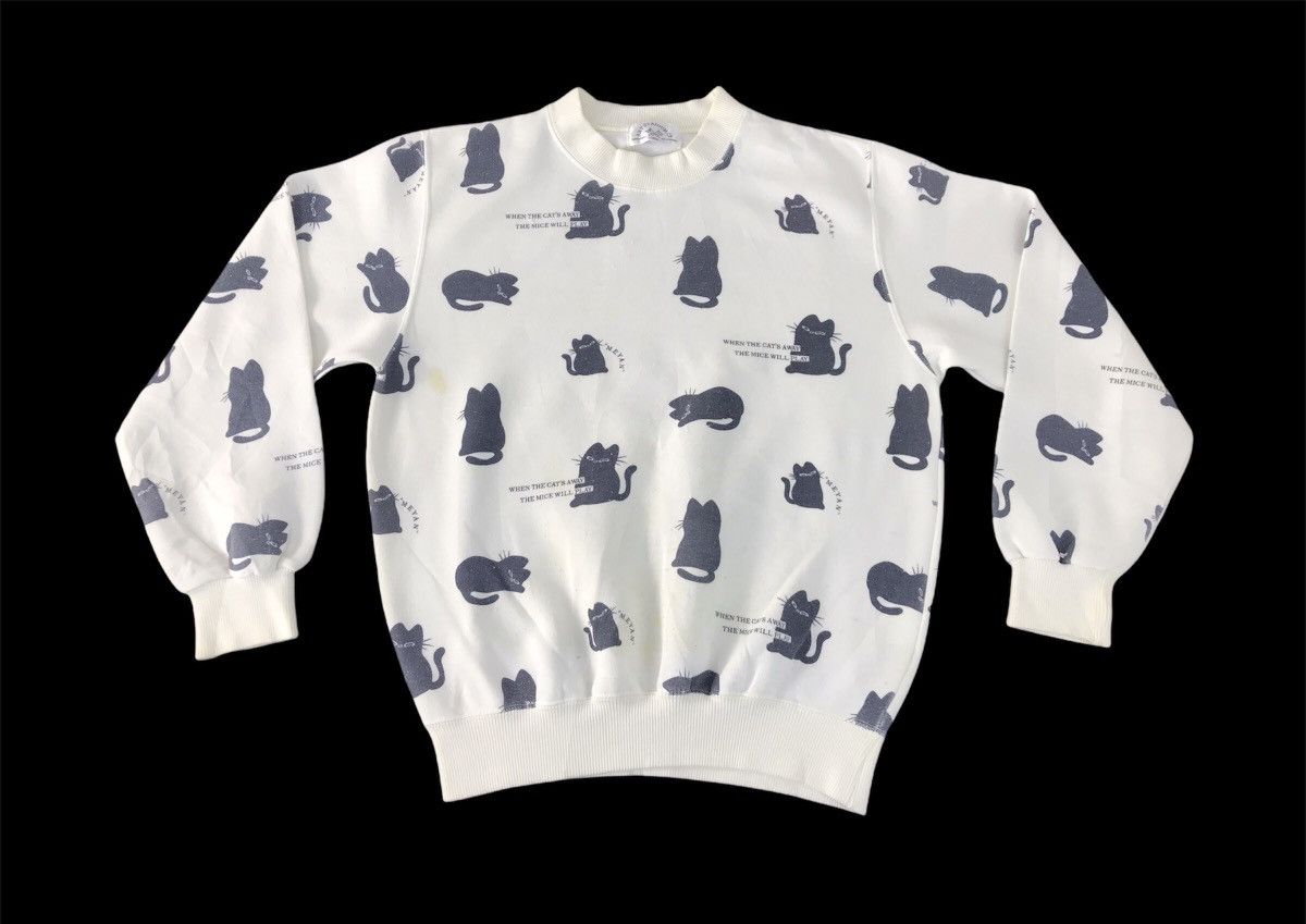 Japanese Brand Stadium CP 1956 Cat Mice All Logo Sweatshirt Pull Over Size US S / EU 44-46 / 1 - 1 Thumbnail