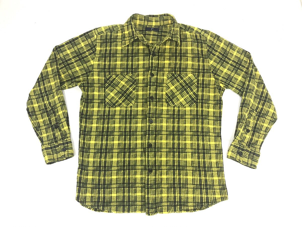 Japanese Brand Shirt Down Striped Plaid Checked Double Pocket Streetwear Size US M / EU 48-50 / 2 - 1 Thumbnail