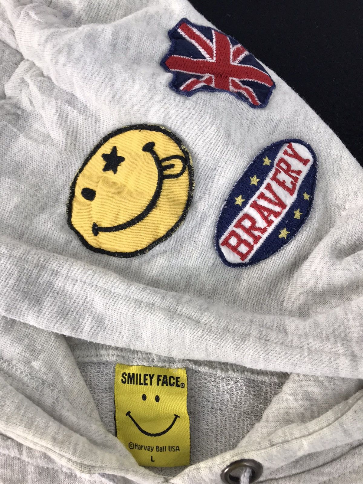 Japanese Brand × Vintage Smiley Face Harvey Ball Hoodies Sweatshirt Big Logo Size US L / EU 52-54 / 3 - 4 Thumbnail