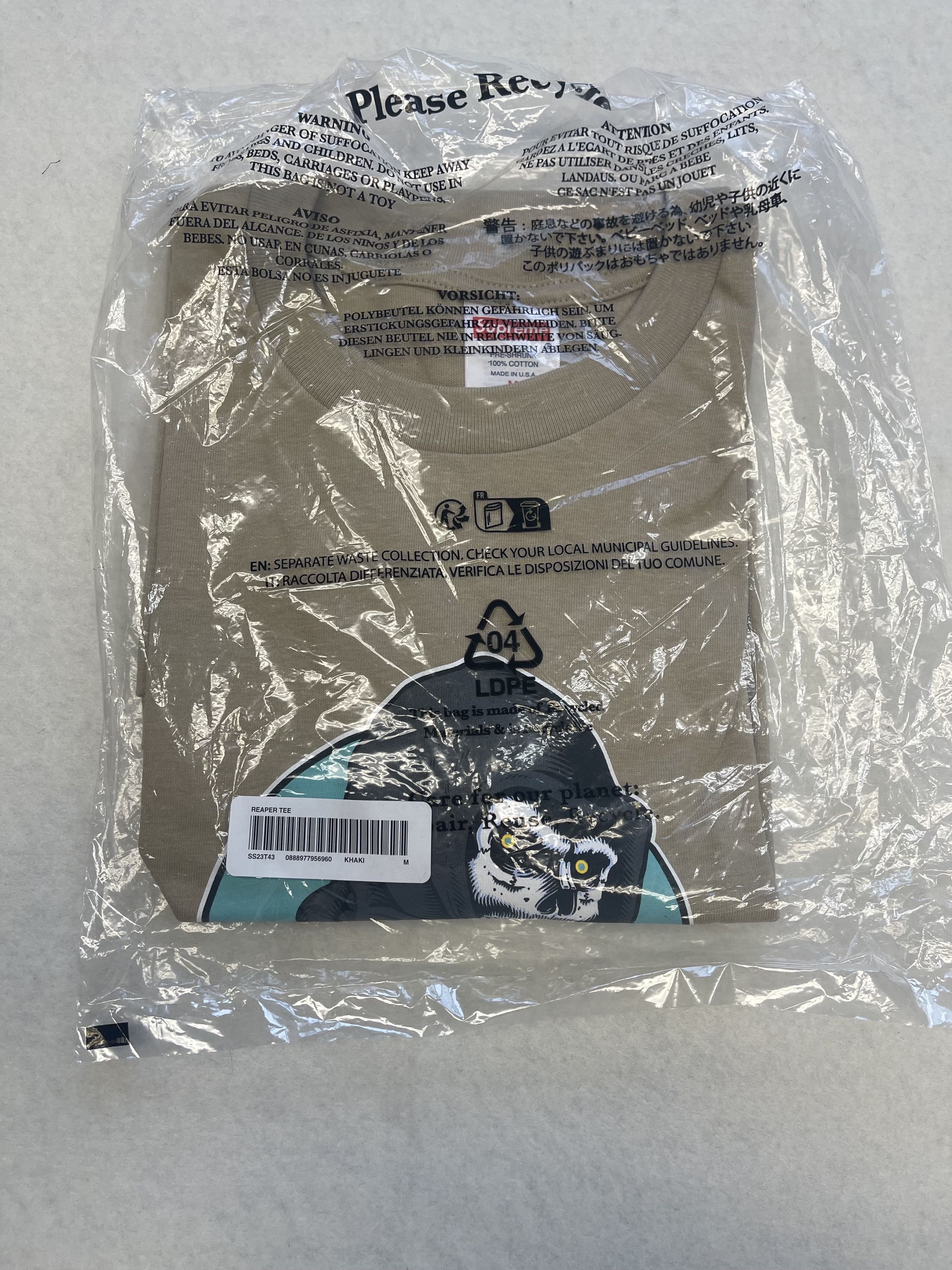 Supreme 🔥🔥🔥Supreme Reaper Tee Khaki Size M **Ship Today** Size US M / EU 48-50 / 2 - 2 Thumbnail
