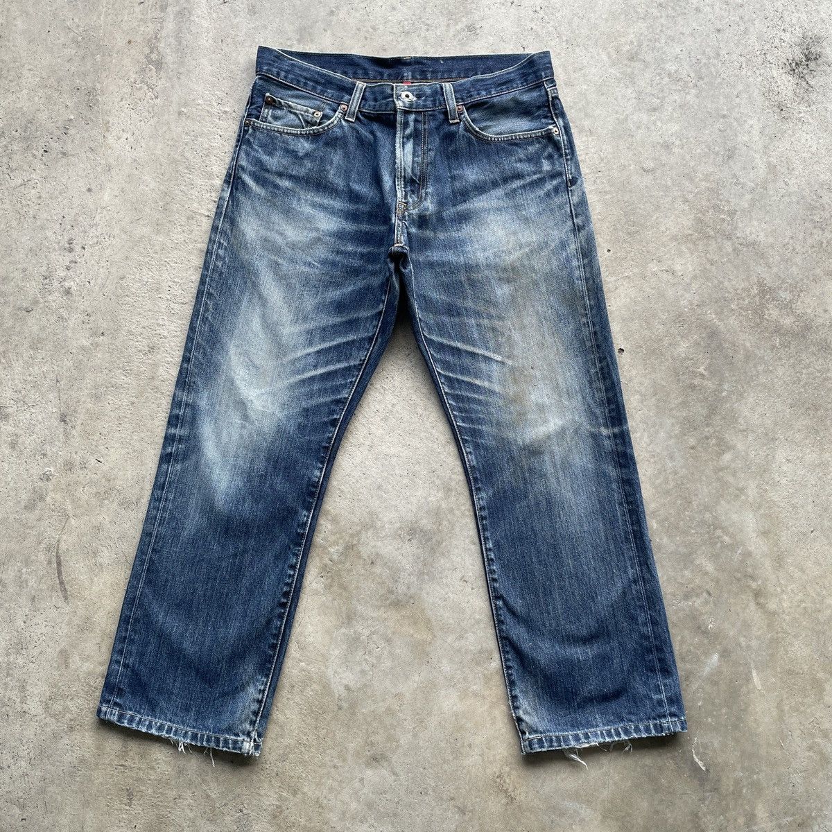 Japanese Brand Vintage Japanese Brand Faded Denim Jeans Pants W32x27 Size US 32 / EU 48 - 1 Thumbnail