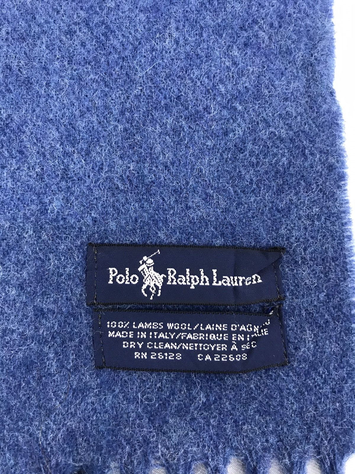 Polo Ralph Lauren × Ralph Lauren Purple Label Polo Ralph Lauren Italy Muffler Scarf Pure Wool Size ONE SIZE - 2 Thumbnail