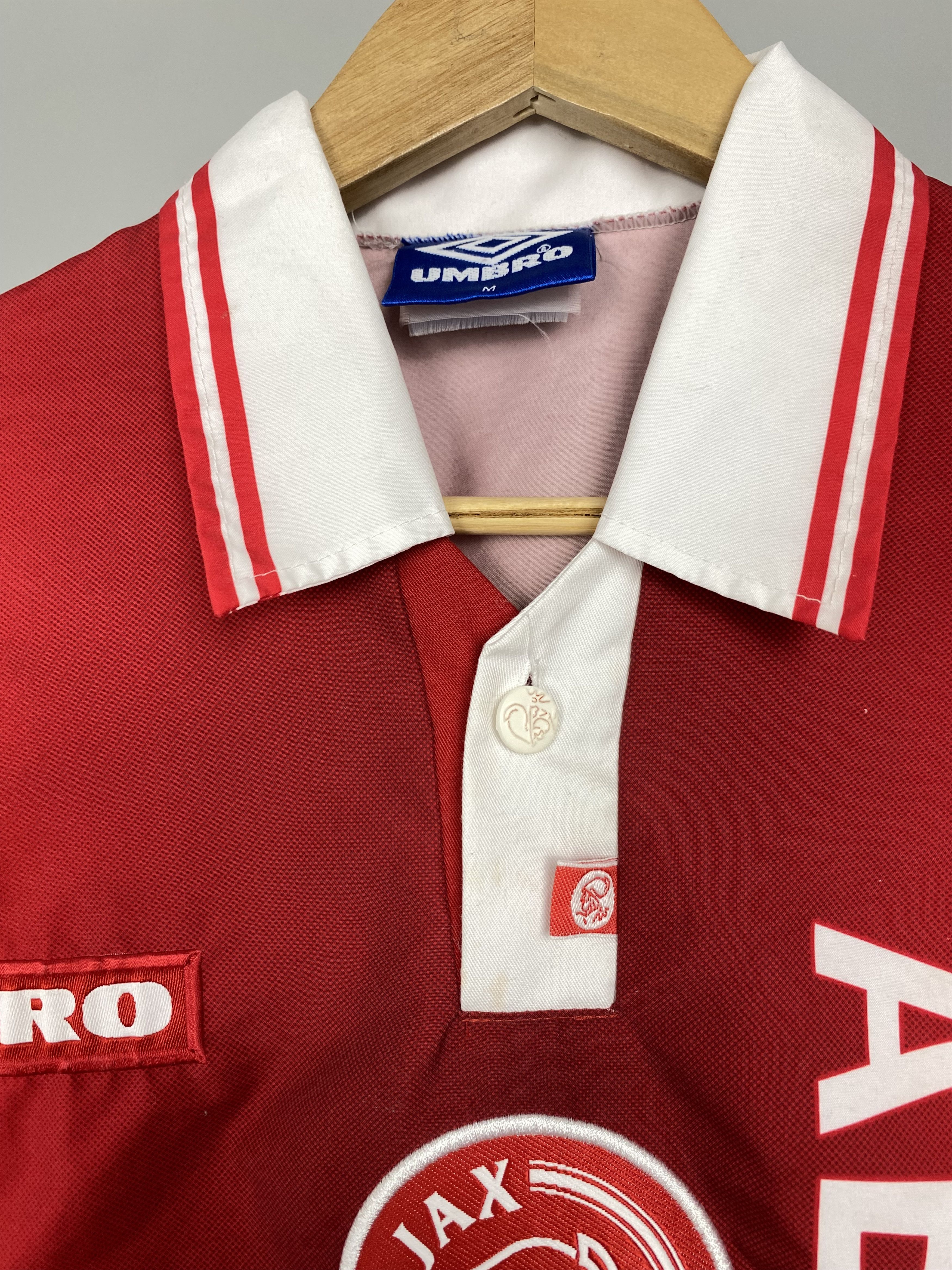 Umbro 1997-98 AJAX Amsterdam Netherlands Home Umbro Football Kit Size US M / EU 48-50 / 2 - 3 Thumbnail