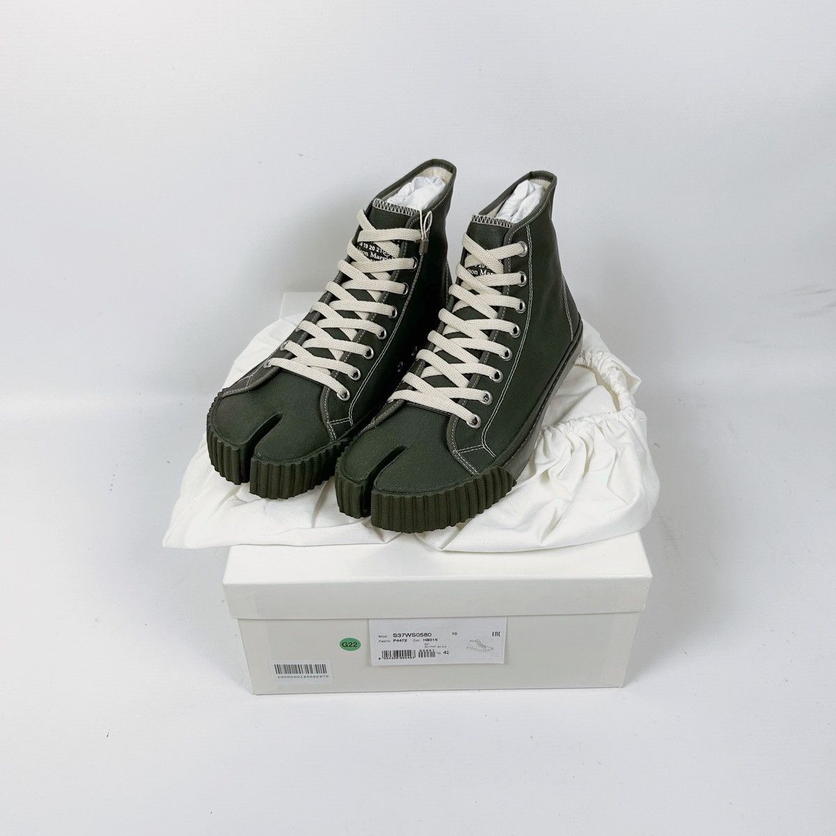 Maison Margiela スニーカー カーキ系 2007423G0203 Buy Maison Margiela 22 Replica Low Top Sneaker 'Khaki Paint