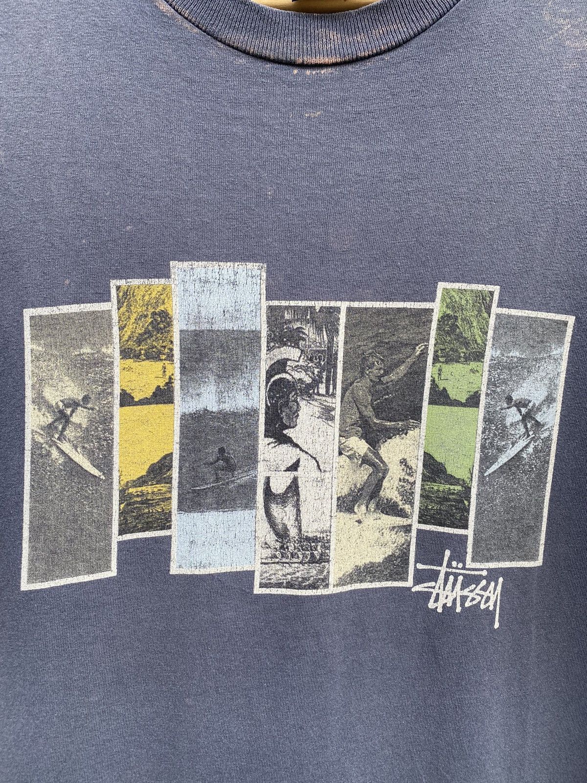 Stussy 💥RARE💥Vintage 90s STUSSY Photo Print “Surfing” Shawn Stussy Size US M / EU 48-50 / 2 - 2 Thumbnail