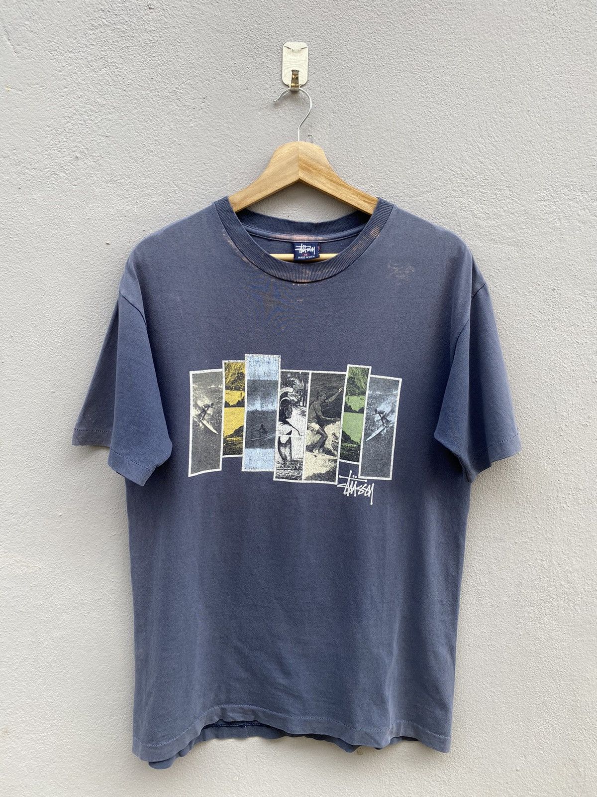 Stussy 💥RARE💥Vintage 90s STUSSY Photo Print “Surfing” Shawn Stussy Size US M / EU 48-50 / 2 - 1 Thumbnail